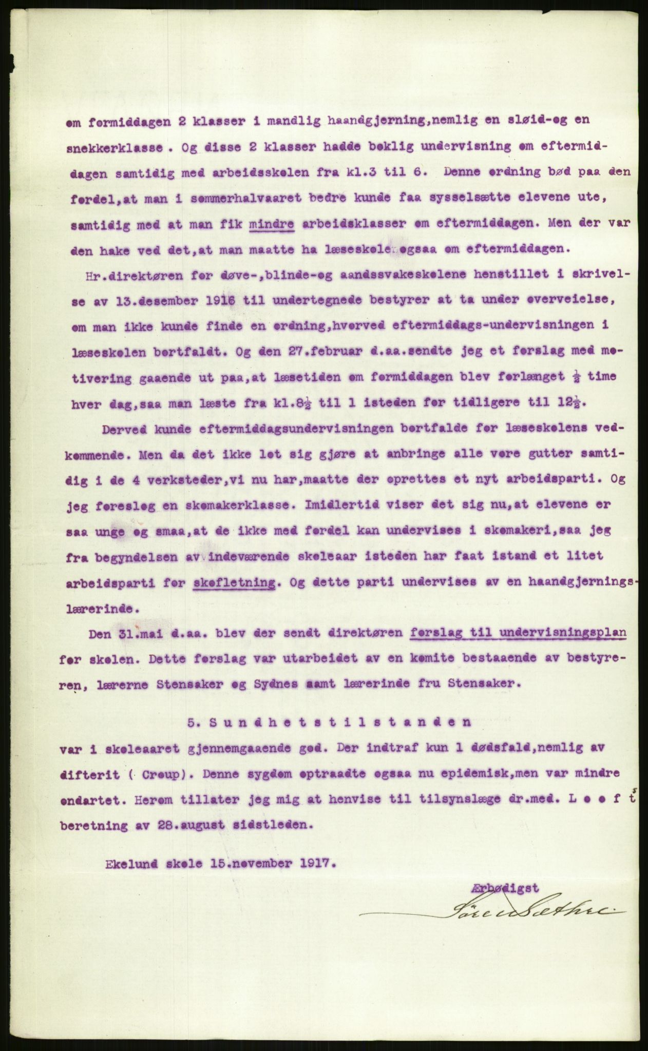 Kirke- og undervisningsdepartementet, 1. skolekontor D, RA/S-1021/F/Fh/Fhr/L0098: Eikelund off. skole for evneveike, 1897-1947, p. 1230