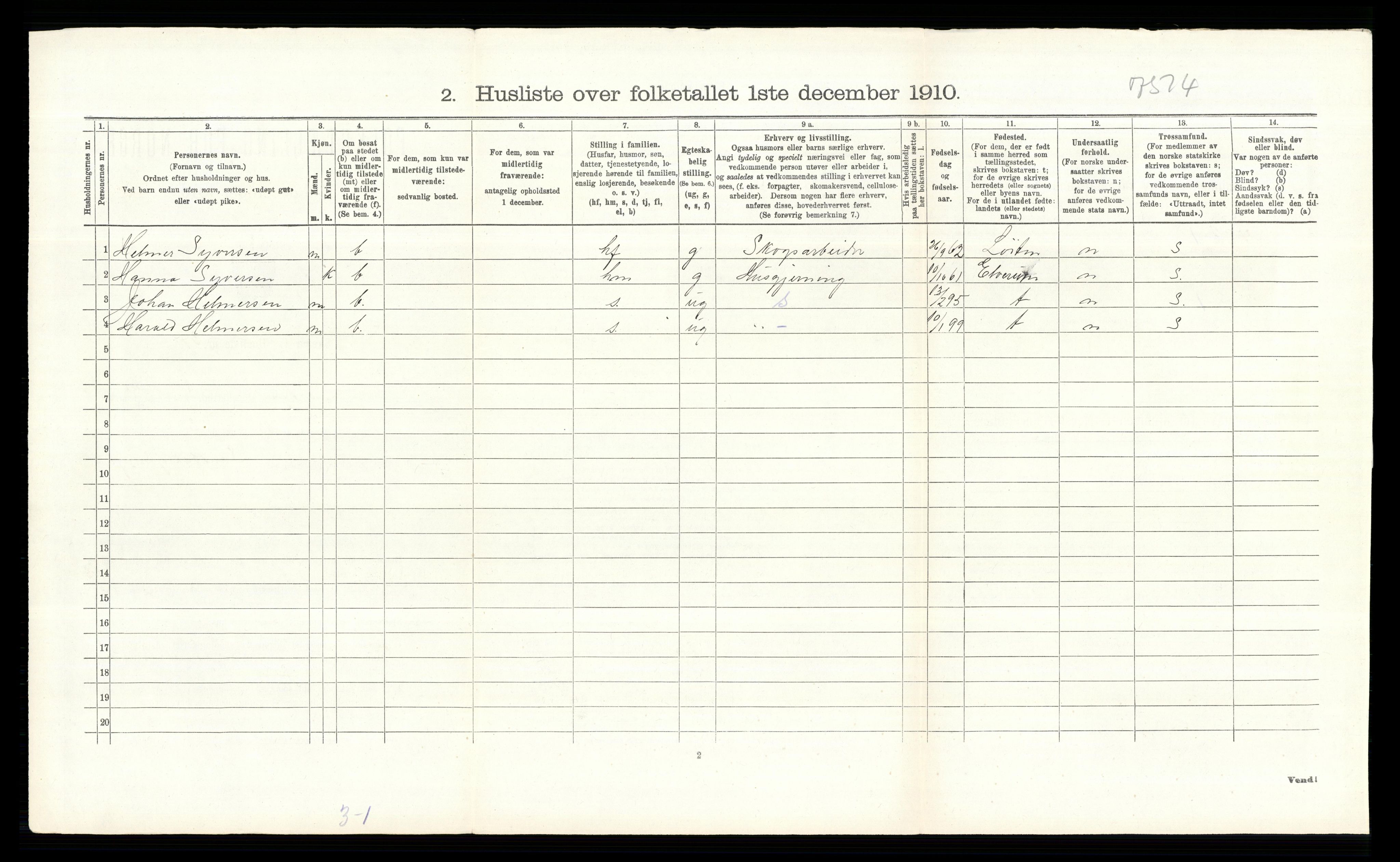 RA, 1910 census for Løten, 1910, p. 1937