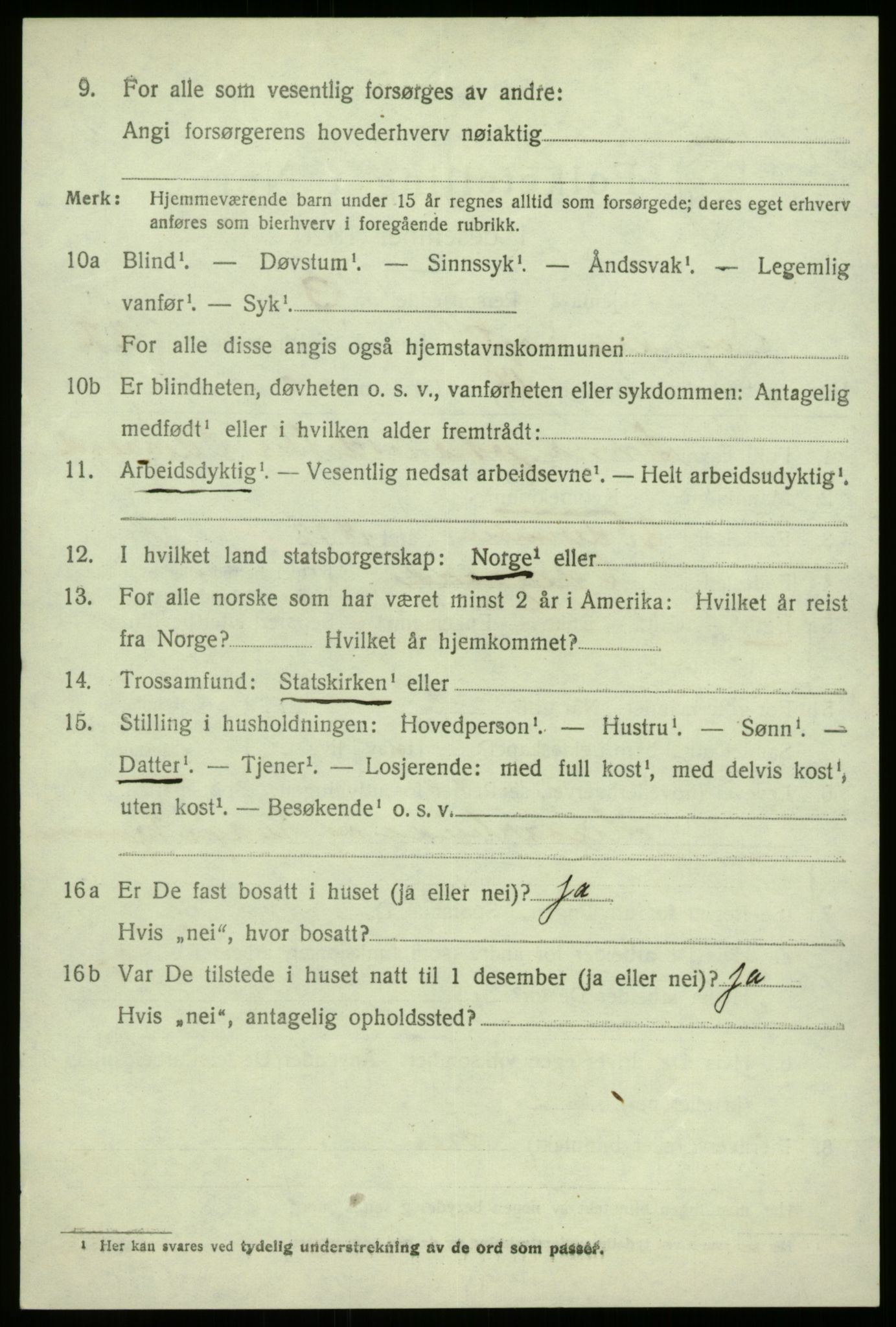 SAB, 1920 census for Sogndal, 1920, p. 8110