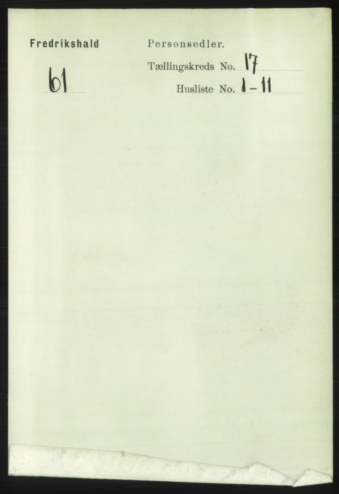 RA, 1891 census for 0101 Fredrikshald, 1891, p. 10873