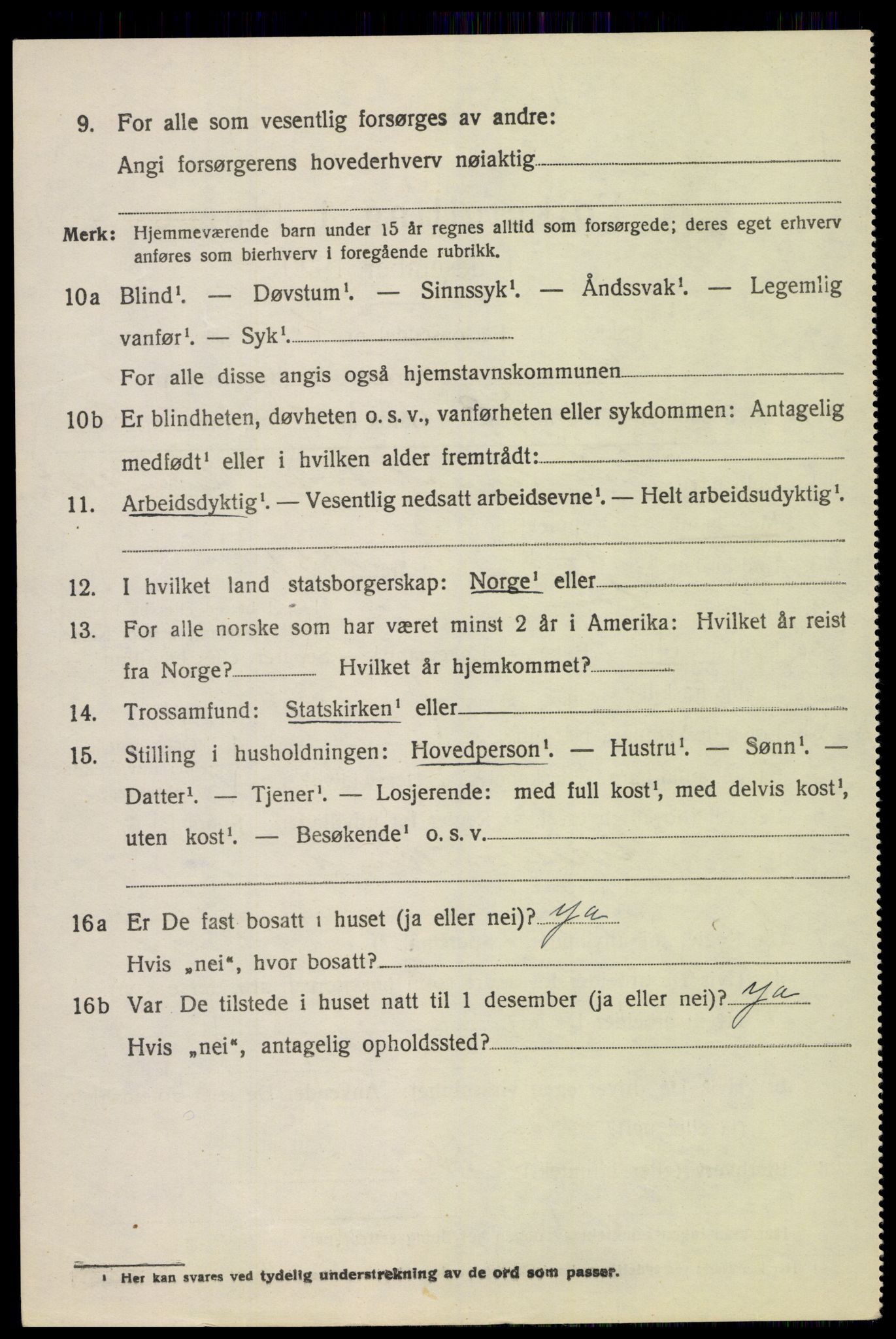 SAH, 1920 census for Lom, 1920, p. 1767