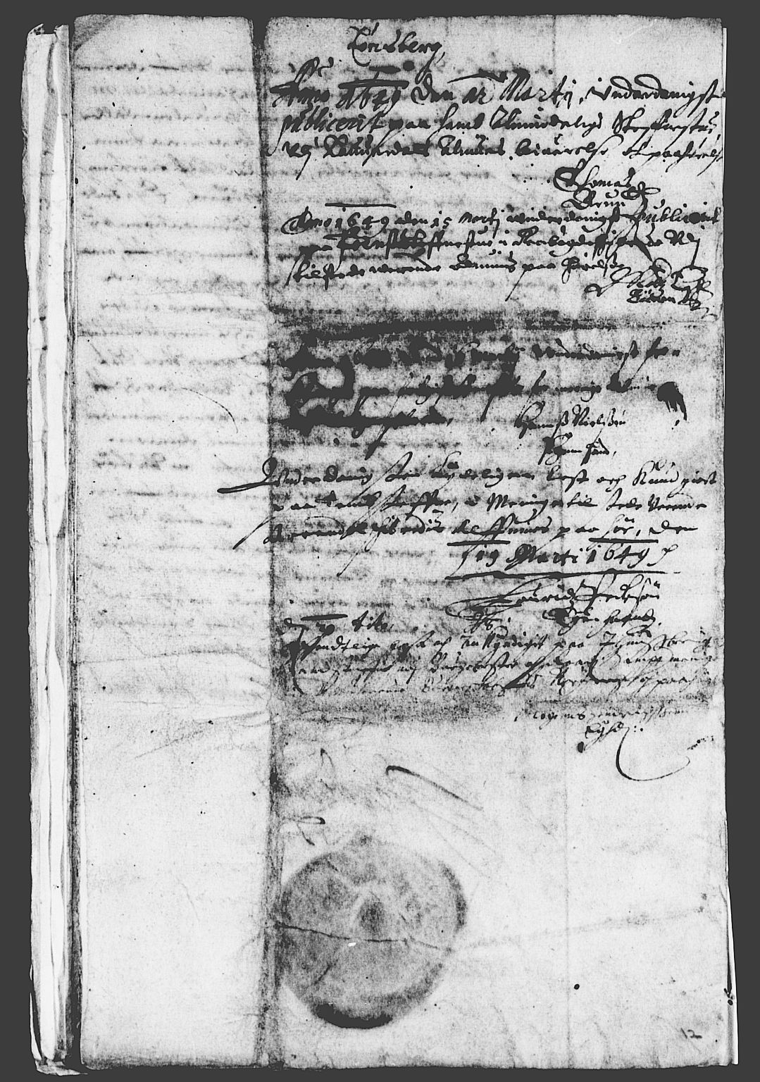 Rentekammeret inntil 1814, Reviderte regnskaper, Lensregnskaper, RA/EA-5023/R/Rb/Rbo/L0029: Tønsberg len, 1649-1651