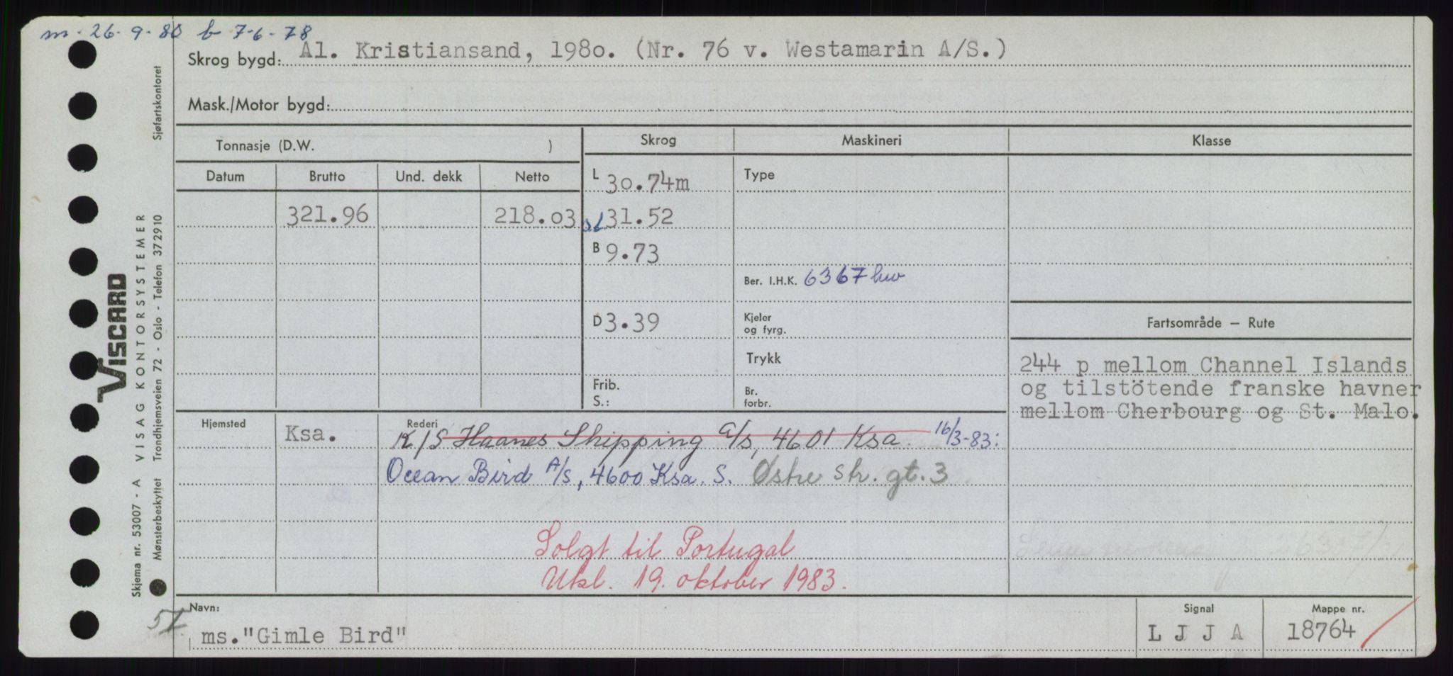 Sjøfartsdirektoratet med forløpere, Skipsmålingen, RA/S-1627/H/Hd/L0012: Fartøy, G-Glø, p. 355