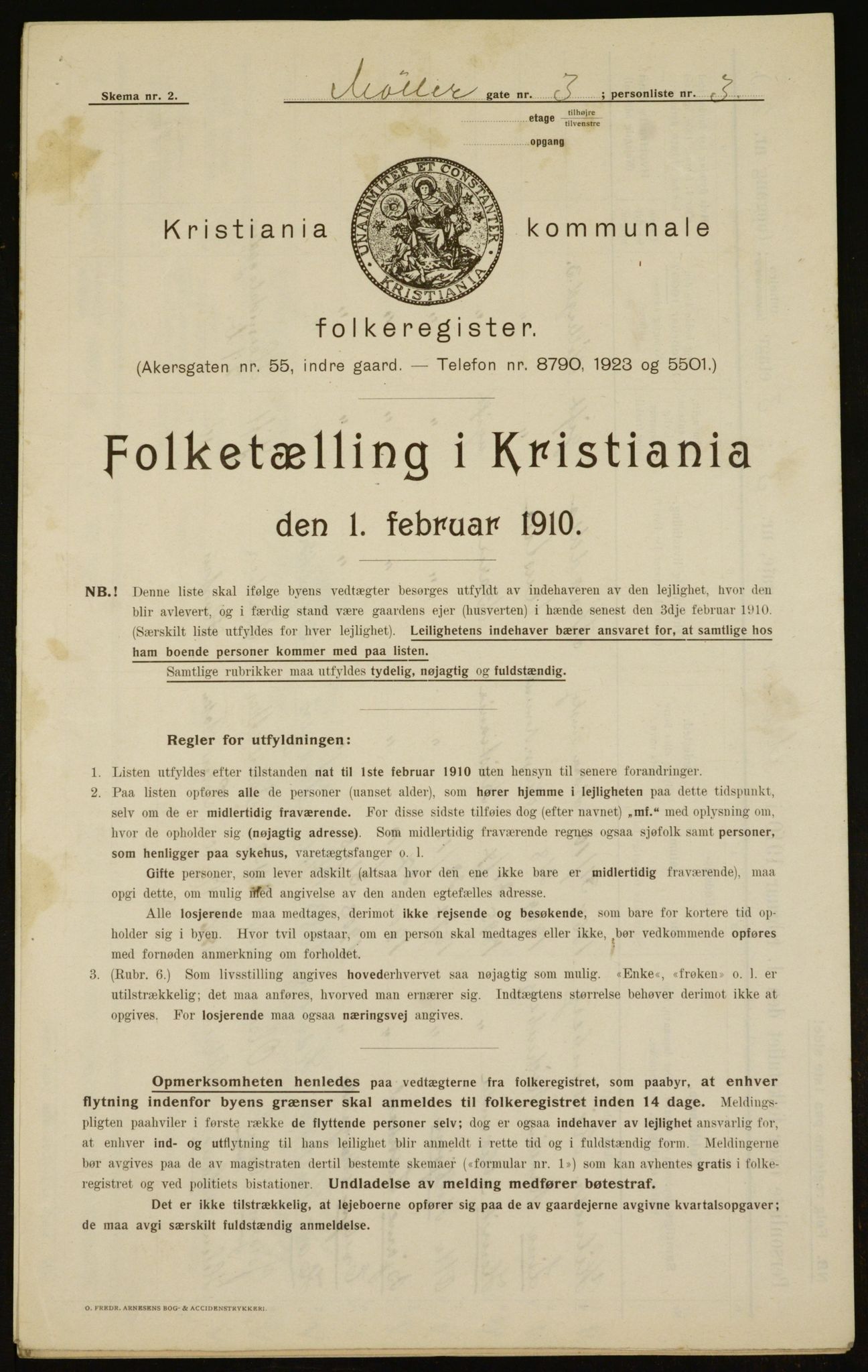 OBA, Municipal Census 1910 for Kristiania, 1910, p. 66058