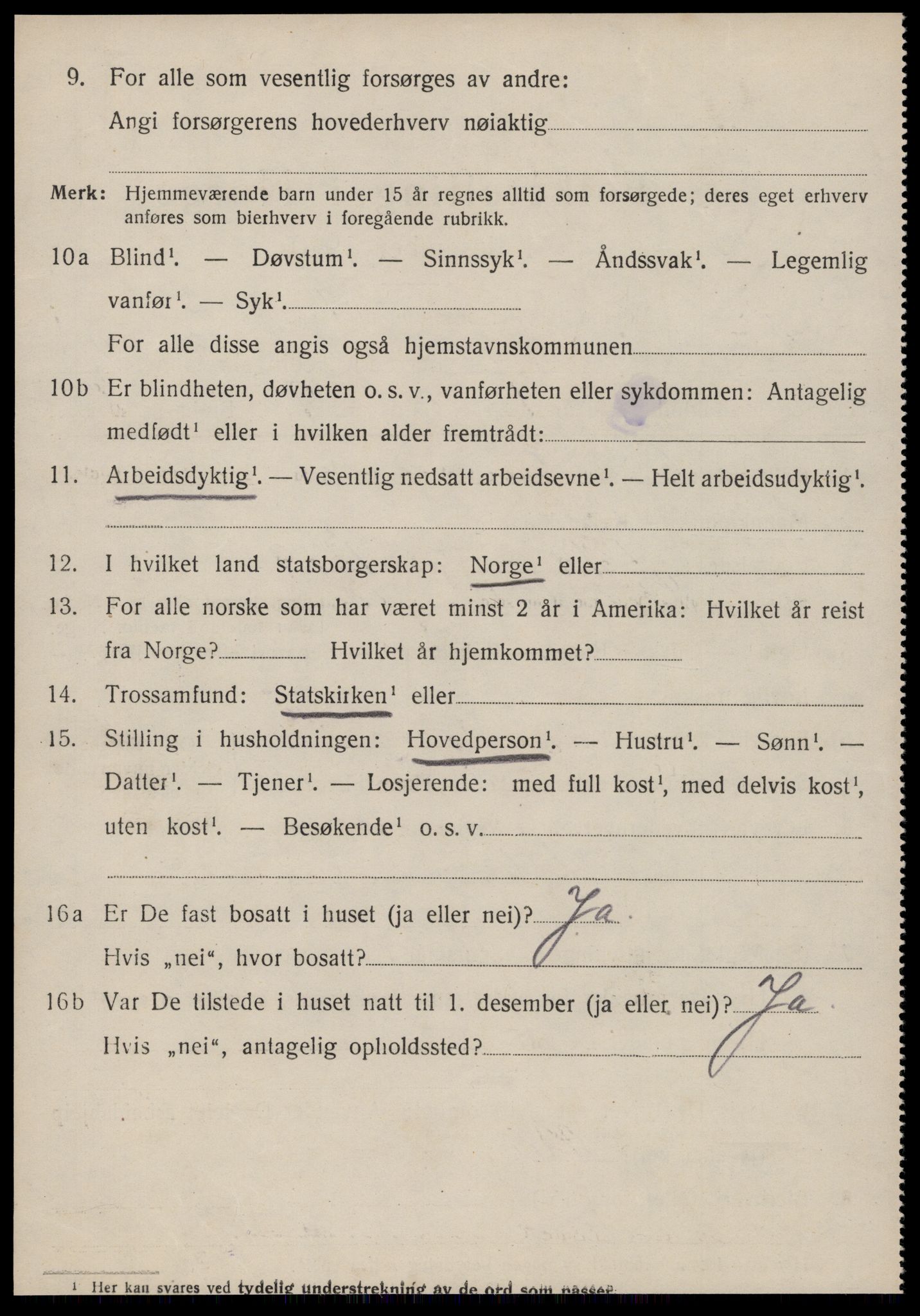 SAT, 1920 census for Vanylven, 1920, p. 1014