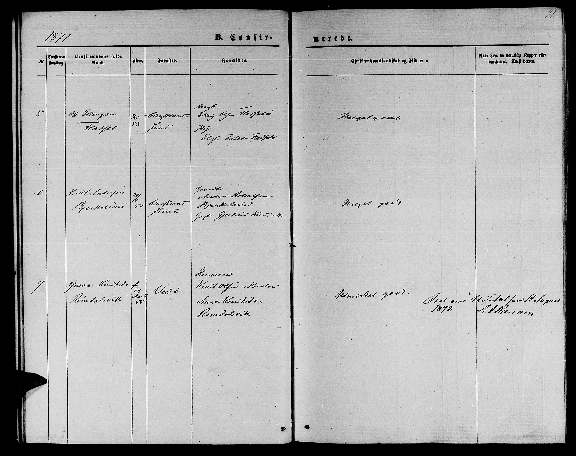 Ministerialprotokoller, klokkerbøker og fødselsregistre - Møre og Romsdal, SAT/A-1454/559/L0713: Parish register (official) no. 559A01, 1861-1886, p. 26