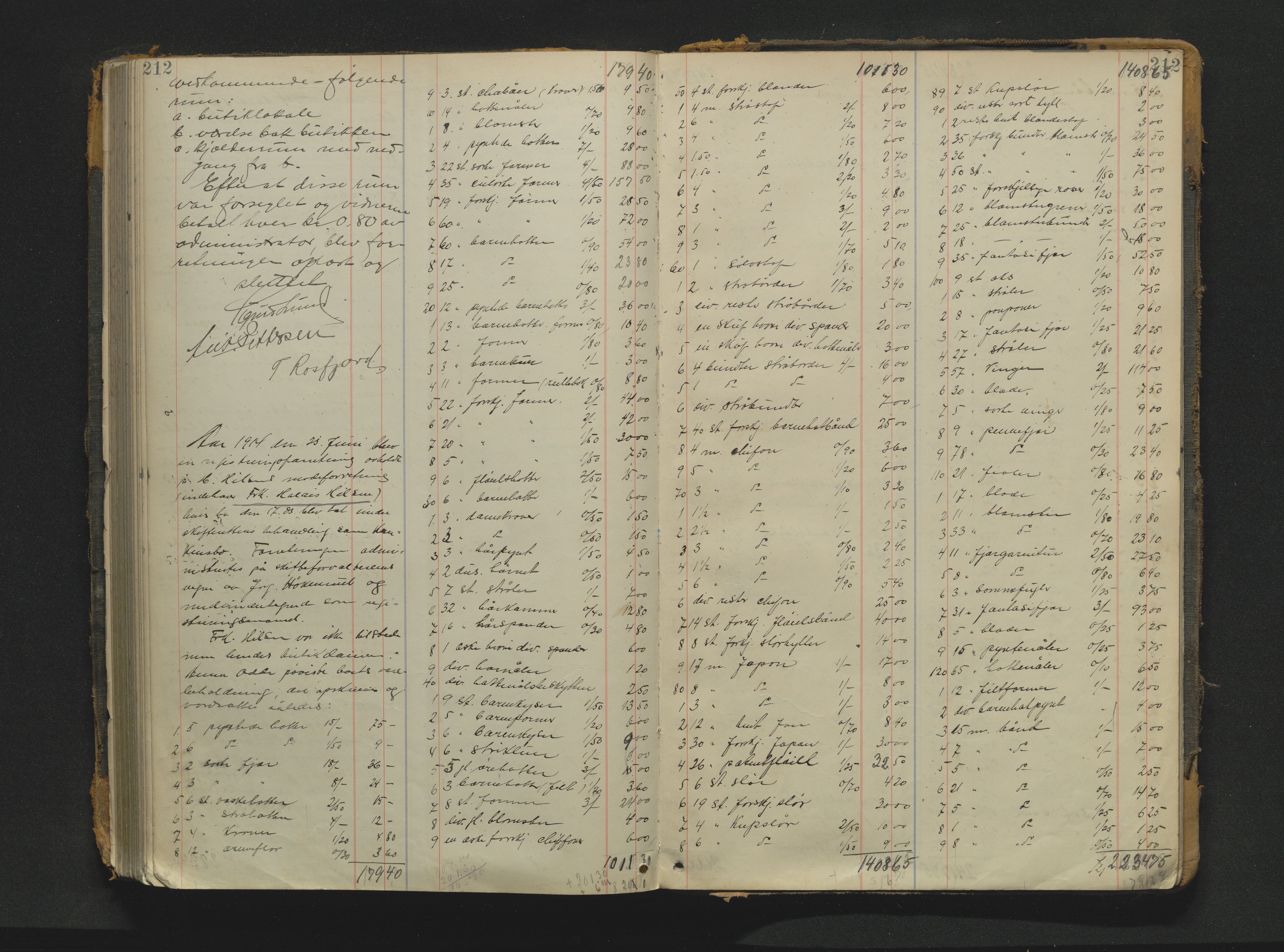 Drammen byfogd, AV/SAKO-A-222/H/Hb/Hbb/L0010: Registreringsprotokoll., 1903-1925, p. 212
