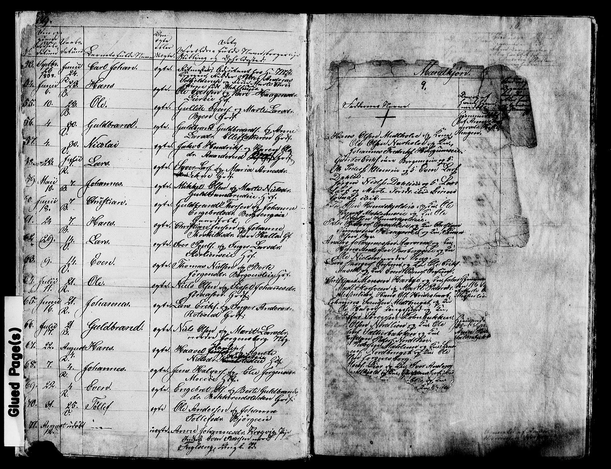 Ringsaker prestekontor, AV/SAH-PREST-014/K/Ka/L0008: Parish register (official) no. 8, 1837-1850, p. 9