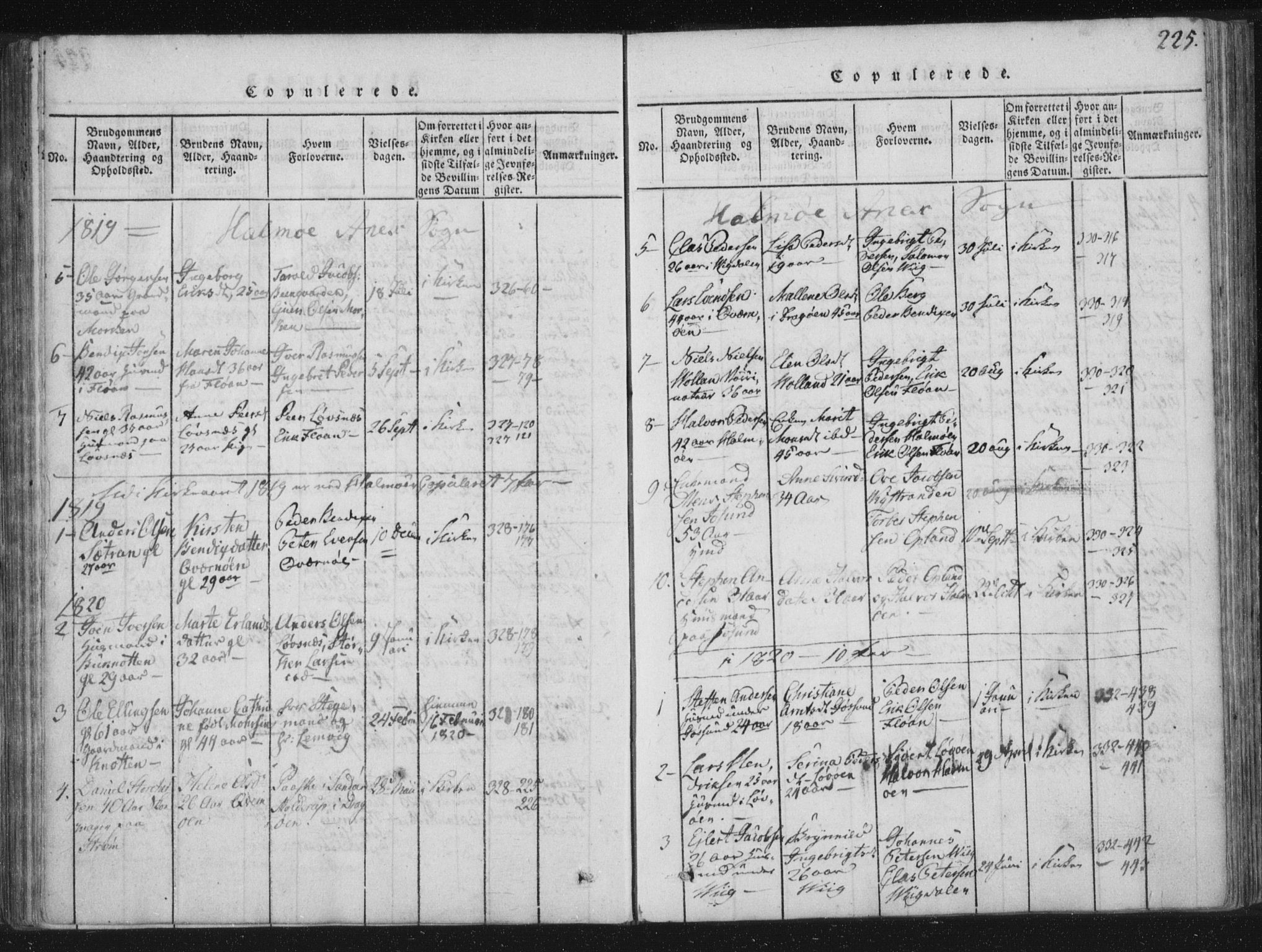 Ministerialprotokoller, klokkerbøker og fødselsregistre - Nord-Trøndelag, SAT/A-1458/773/L0609: Parish register (official) no. 773A03 /3, 1815-1830, p. 225