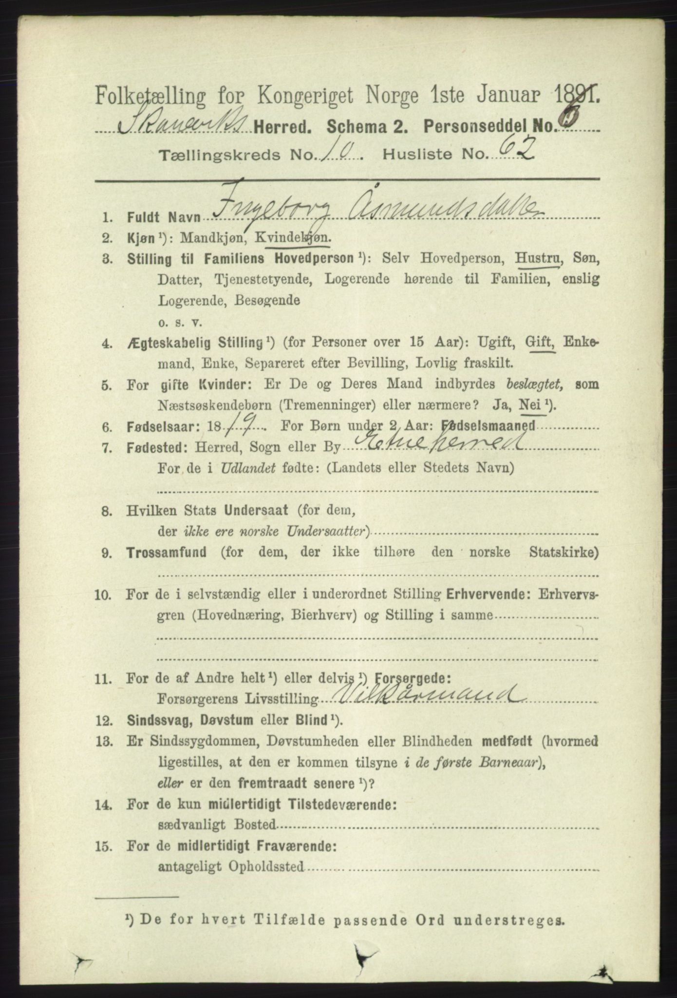 RA, 1891 census for 1212 Skånevik, 1891, p. 3247