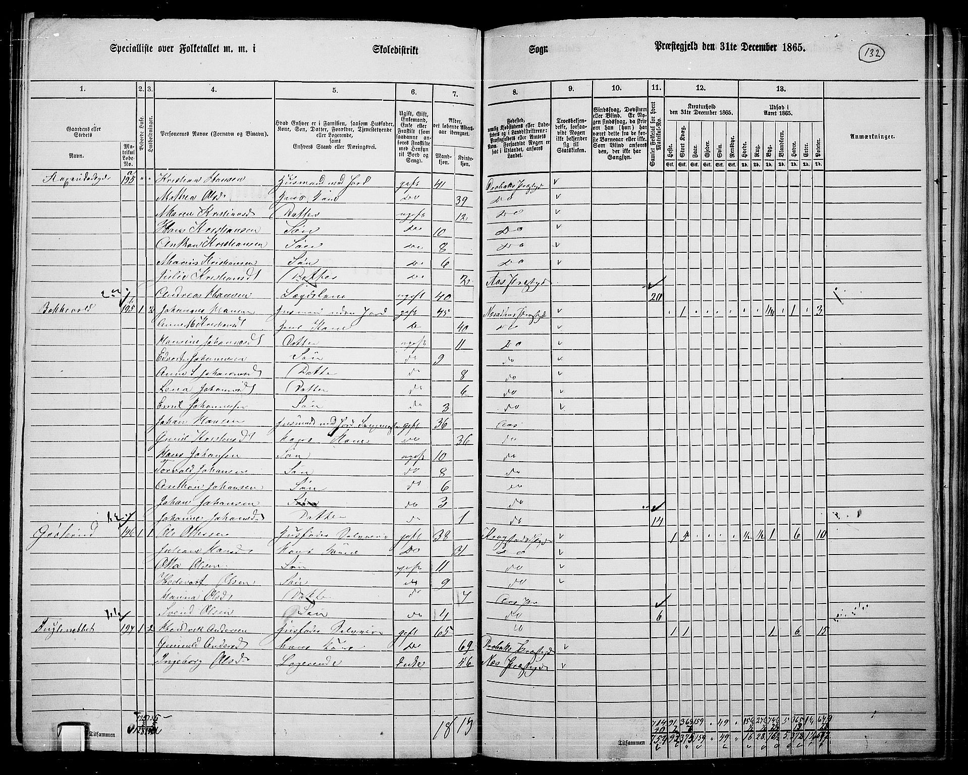 RA, 1865 census for Ås, 1865, p. 120