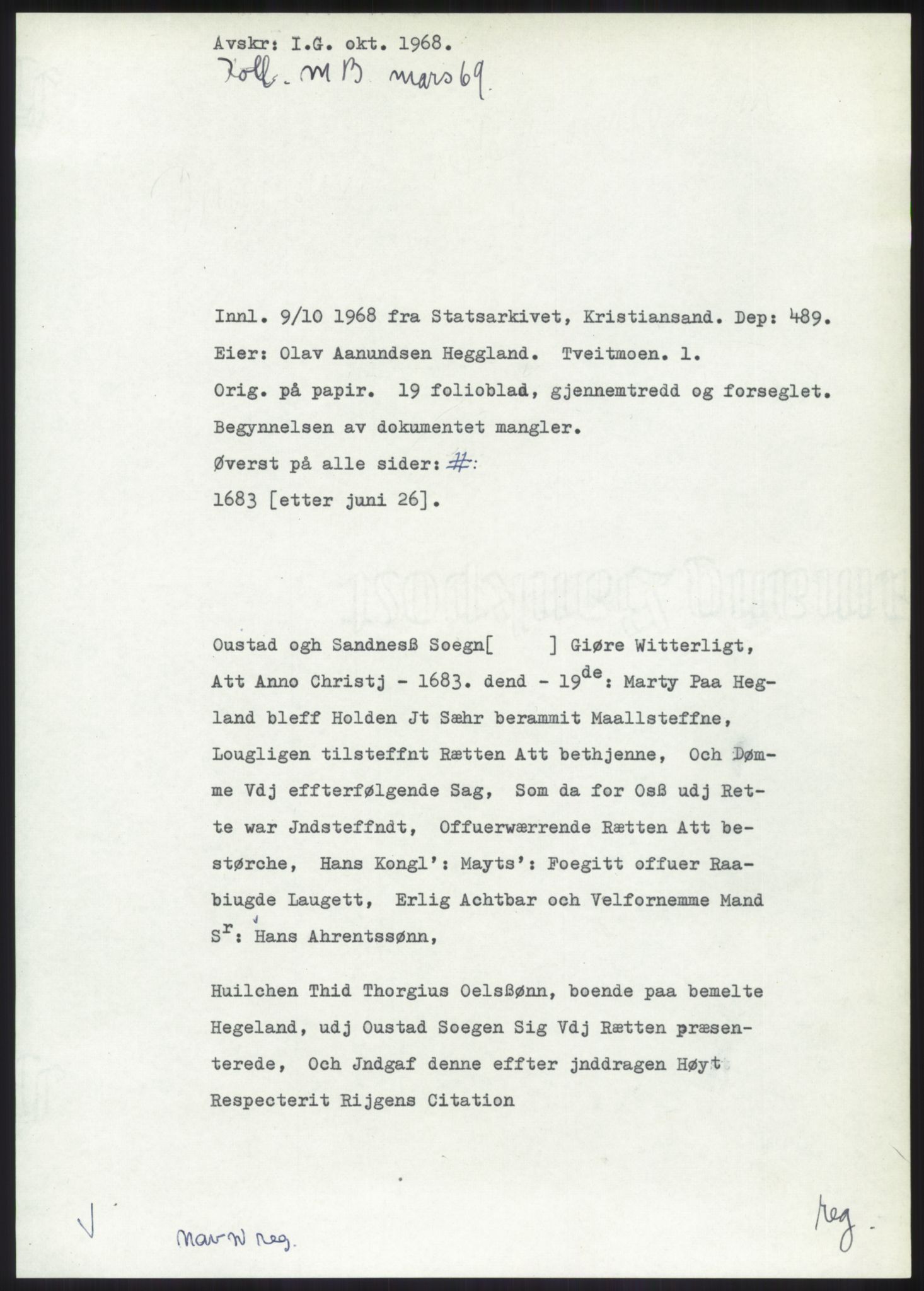 Samlinger til kildeutgivelse, Diplomavskriftsamlingen, RA/EA-4053/H/Ha, p. 1508