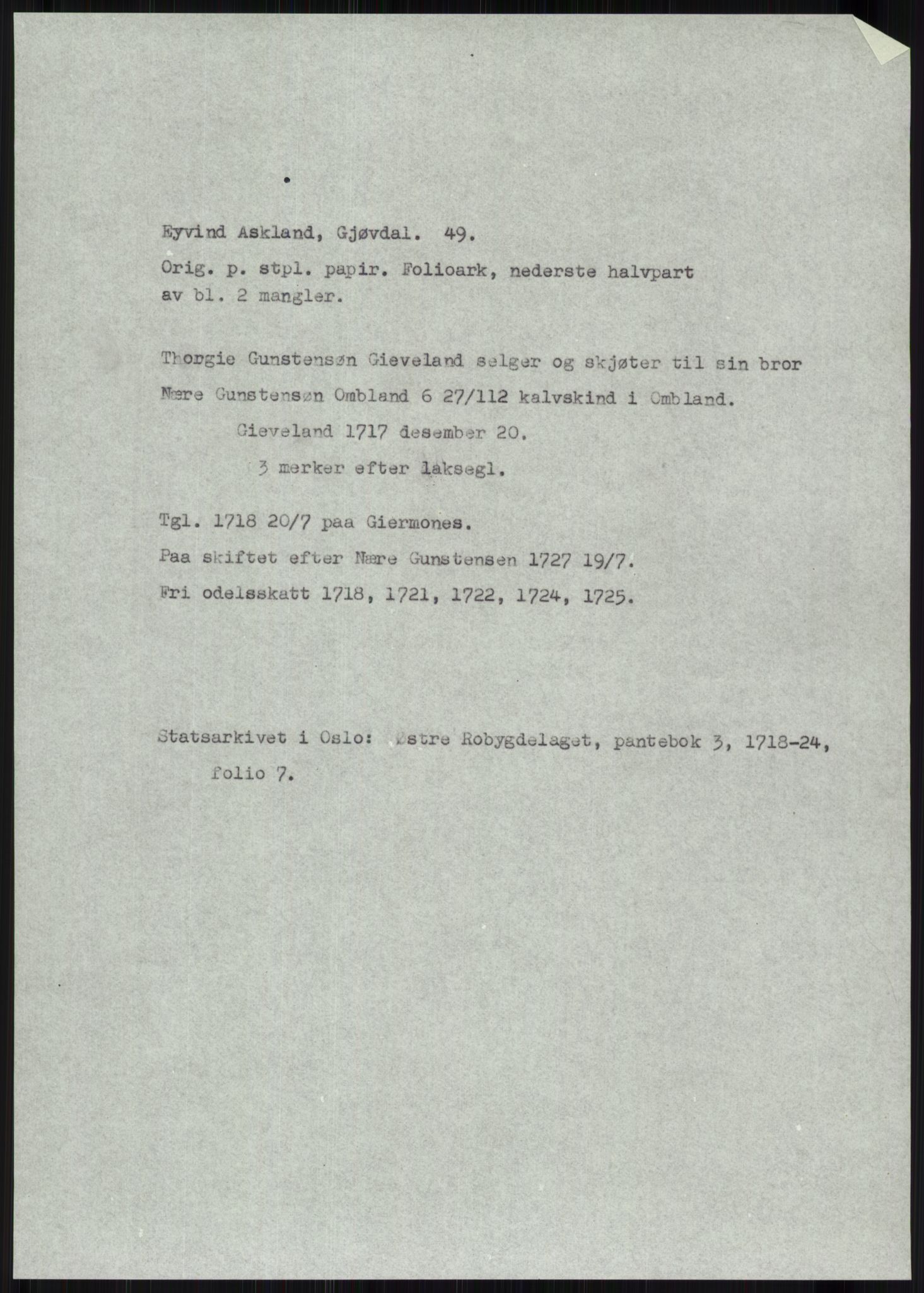 Samlinger til kildeutgivelse, Diplomavskriftsamlingen, AV/RA-EA-4053/H/Ha, p. 207