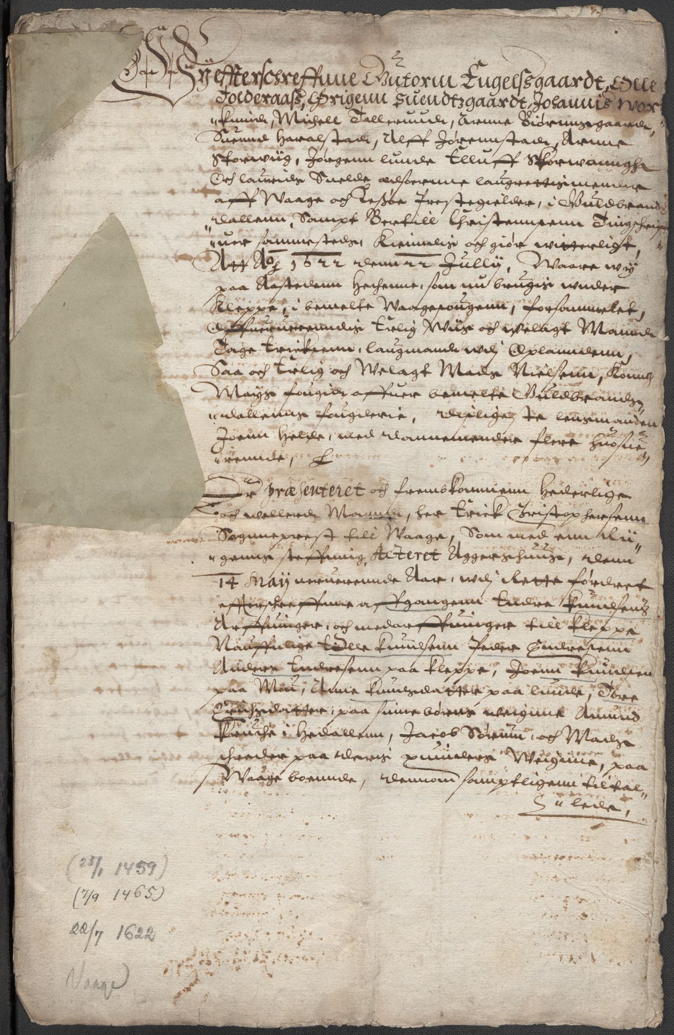 Riksarkivets diplomsamling, AV/RA-EA-5965/F15/L0013: Prestearkiv - Oppland, 1590-1657, p. 128