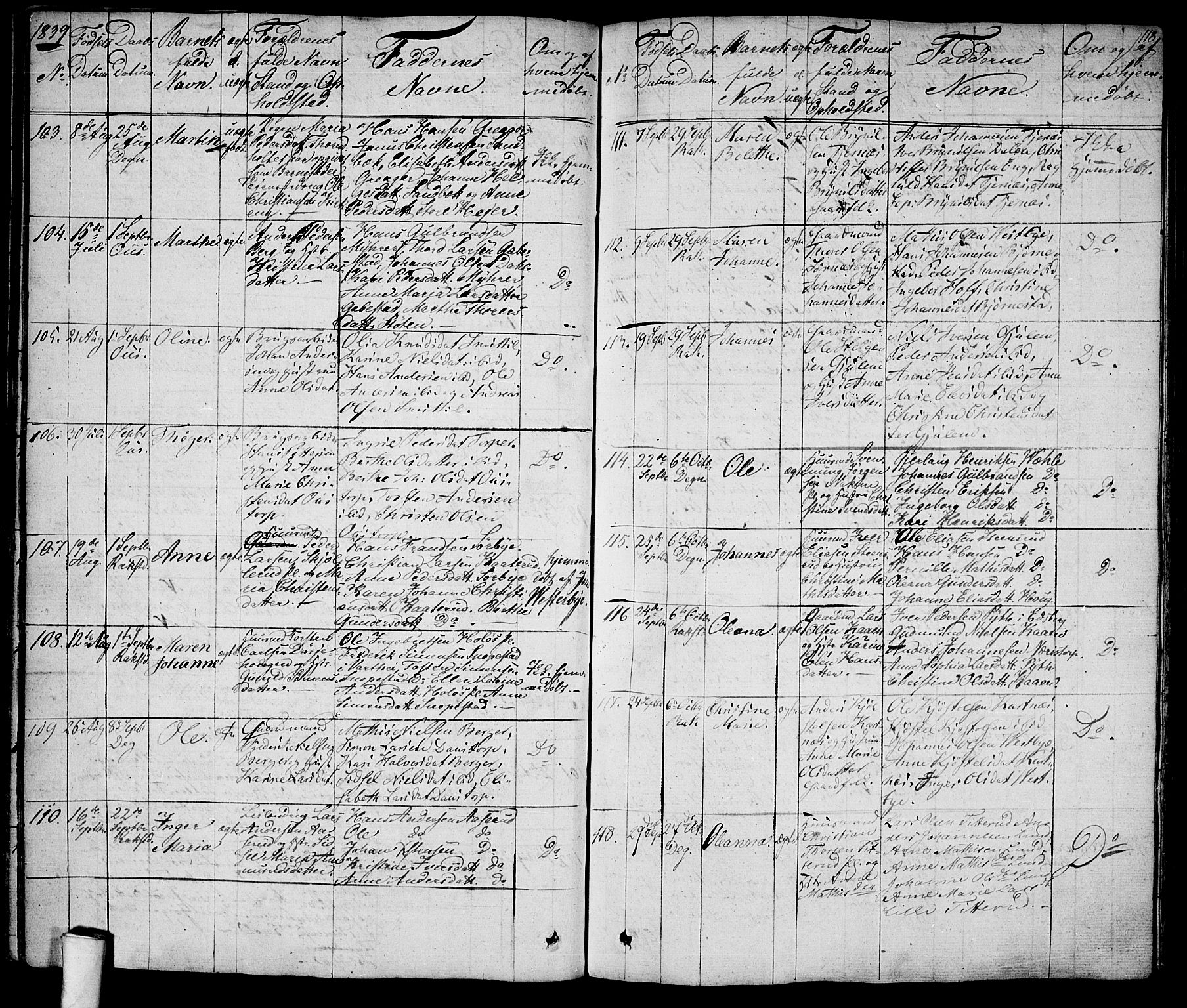 Rakkestad prestekontor Kirkebøker, AV/SAO-A-2008/F/Fa/L0007: Parish register (official) no. I 7, 1825-1841, p. 118