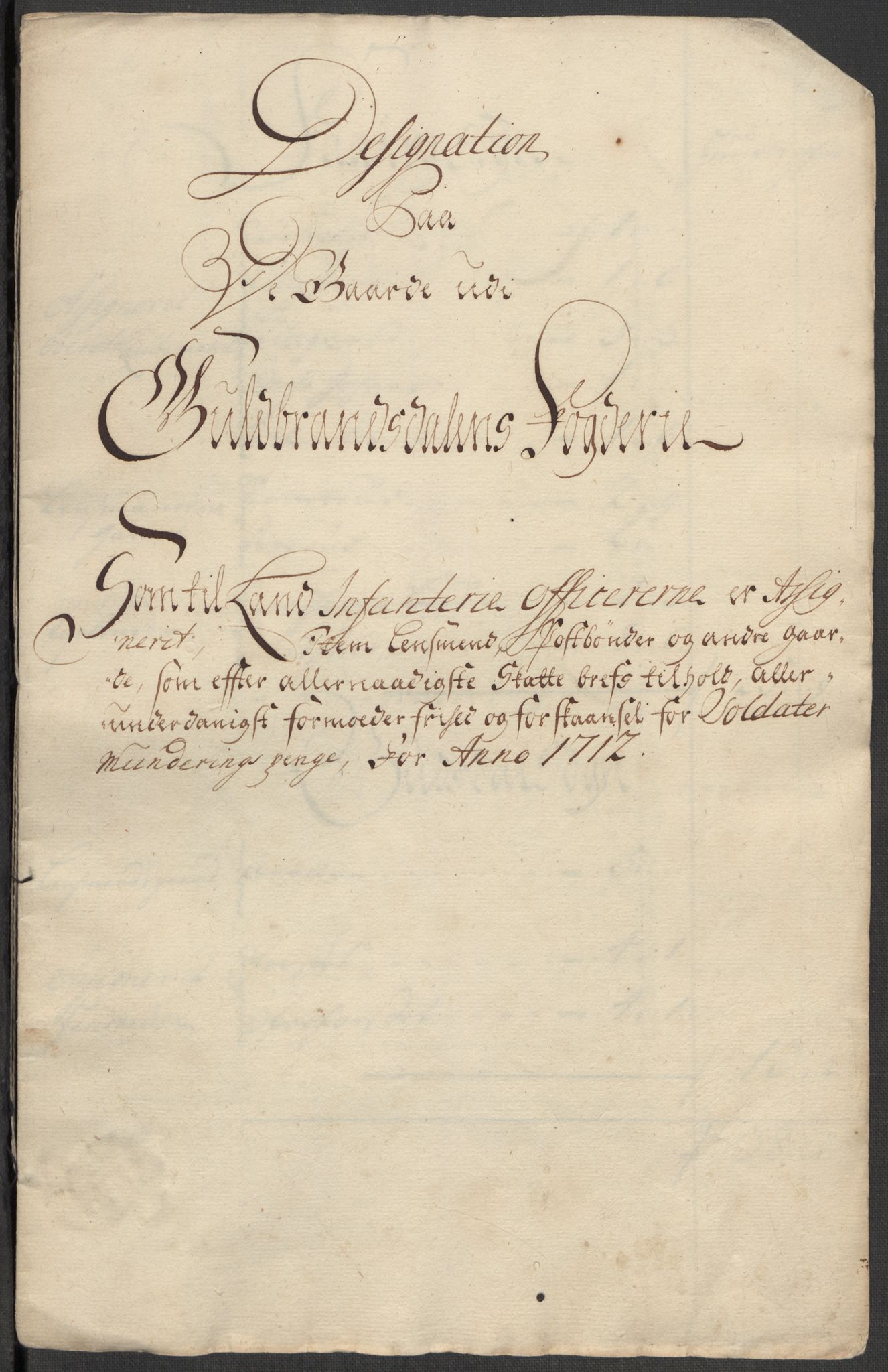 Rentekammeret inntil 1814, Reviderte regnskaper, Fogderegnskap, AV/RA-EA-4092/R17/L1181: Fogderegnskap Gudbrandsdal, 1712, p. 231