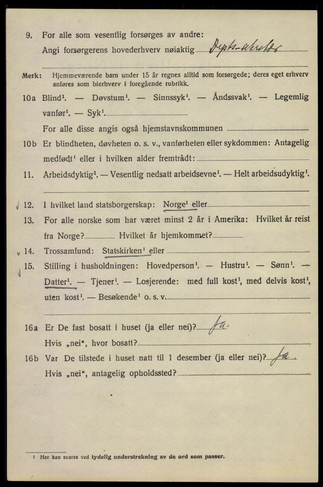 SAO, 1920 census for Kristiania, 1920, p. 603422