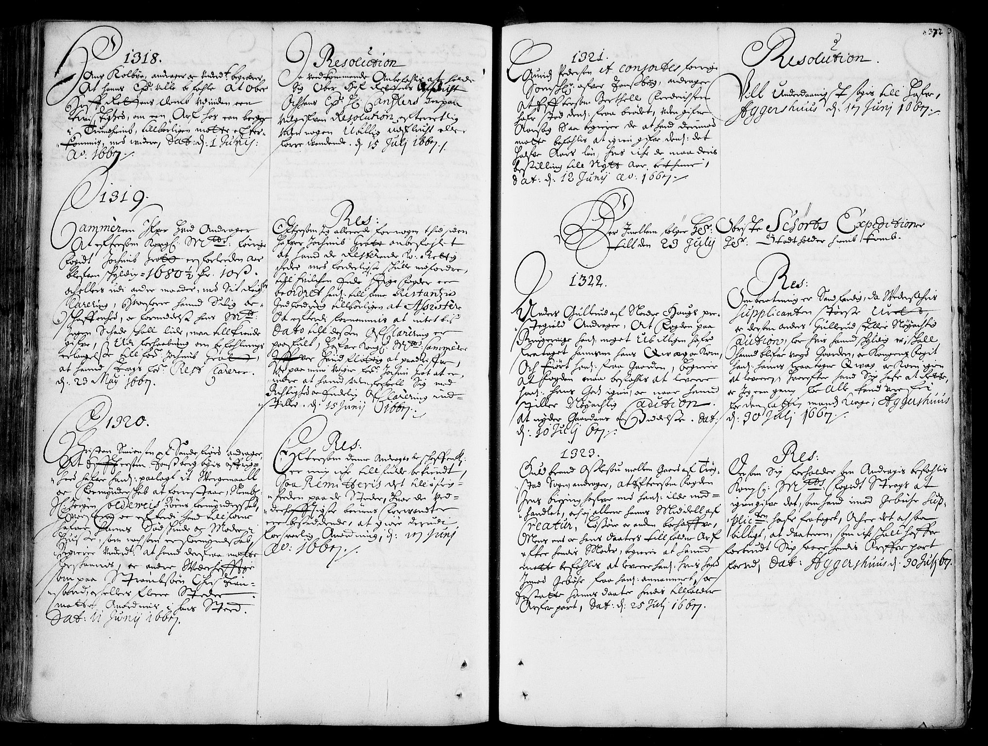 Stattholderembetet 1572-1771, AV/RA-EA-2870/Ad/L0001: Supplikasjons- og resolusjonsprotokoll, 1662-1669, p. 371b-372a