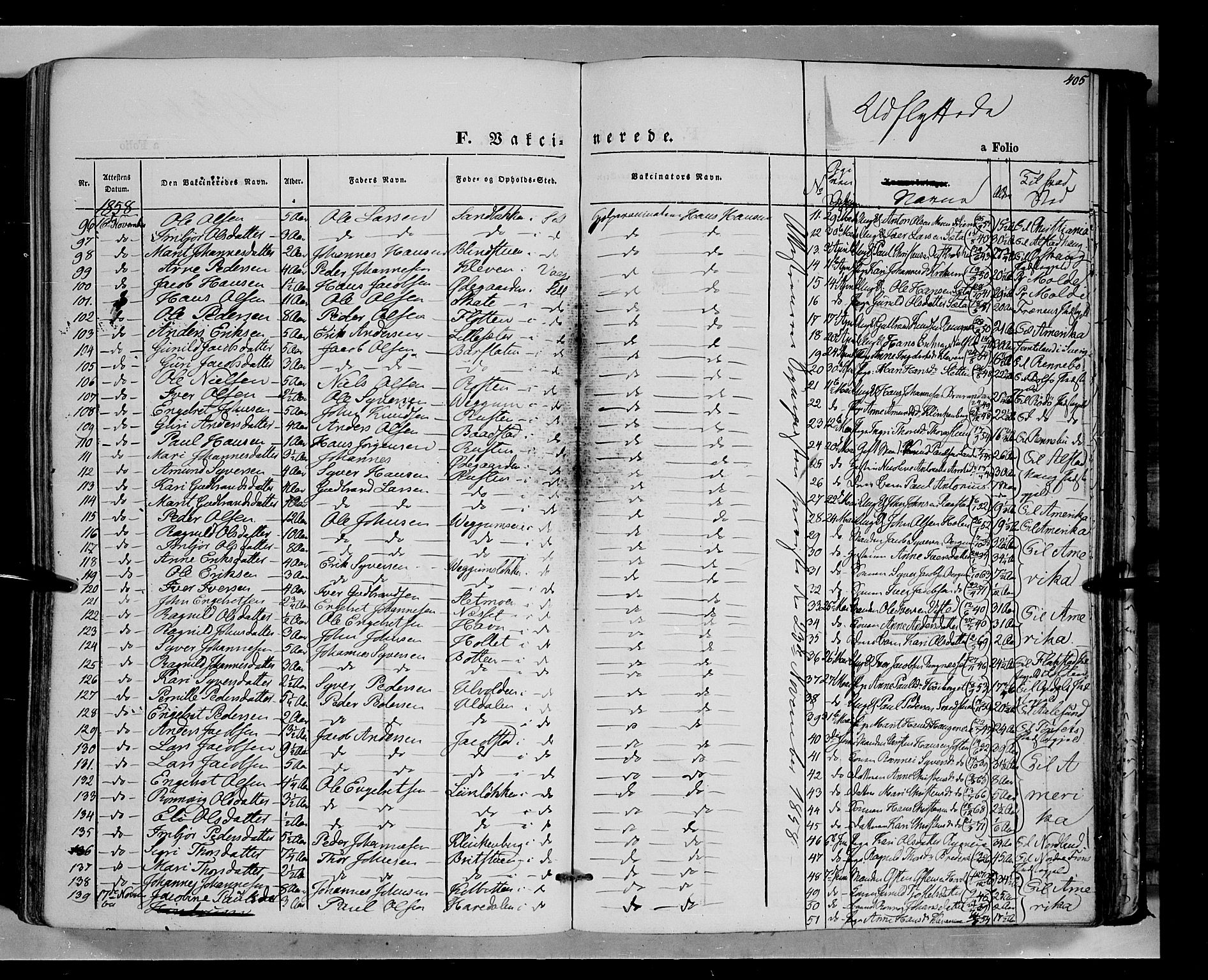 Vågå prestekontor, AV/SAH-PREST-076/H/Ha/Haa/L0006: Parish register (official) no. 6 /1, 1856-1872, p. 405