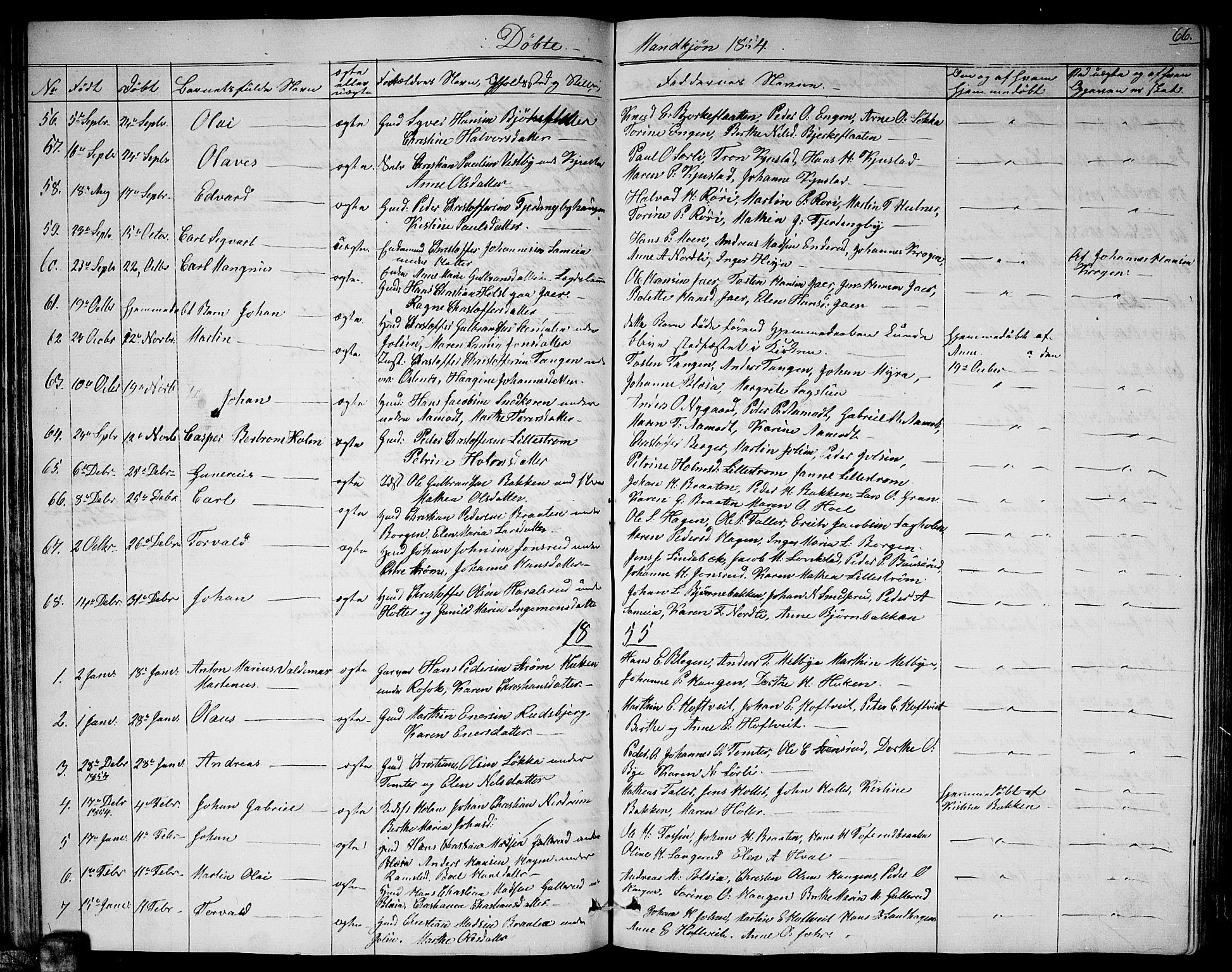 Fet prestekontor Kirkebøker, AV/SAO-A-10370a/G/Ga/L0002: Parish register (copy) no. I 2, 1843-1859, p. 66