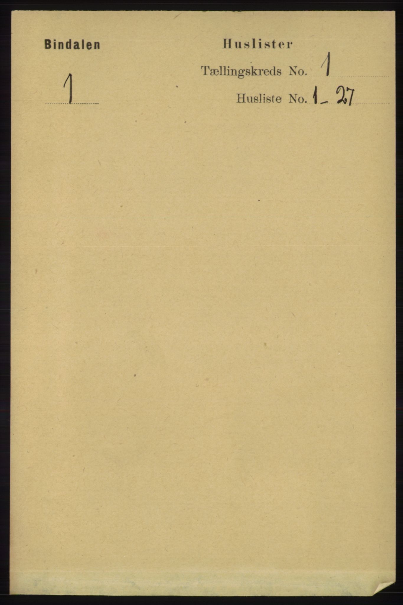 RA, 1891 census for 1811 Bindal, 1891, p. 26