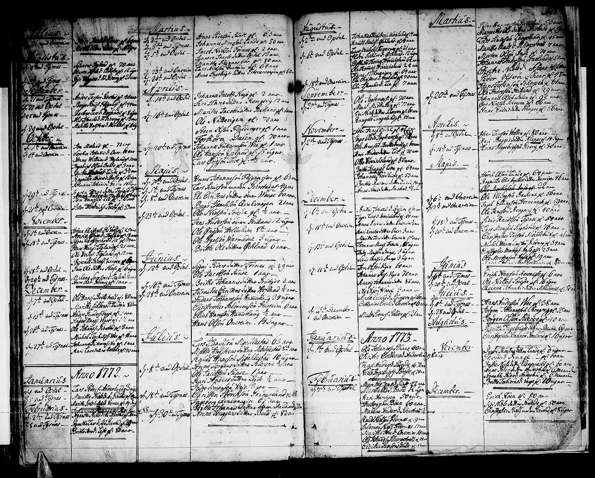 Tysnes sokneprestembete, SAB/A-78601/H/Haa: Parish register (official) no. A 5, 1762-1793, p. 128
