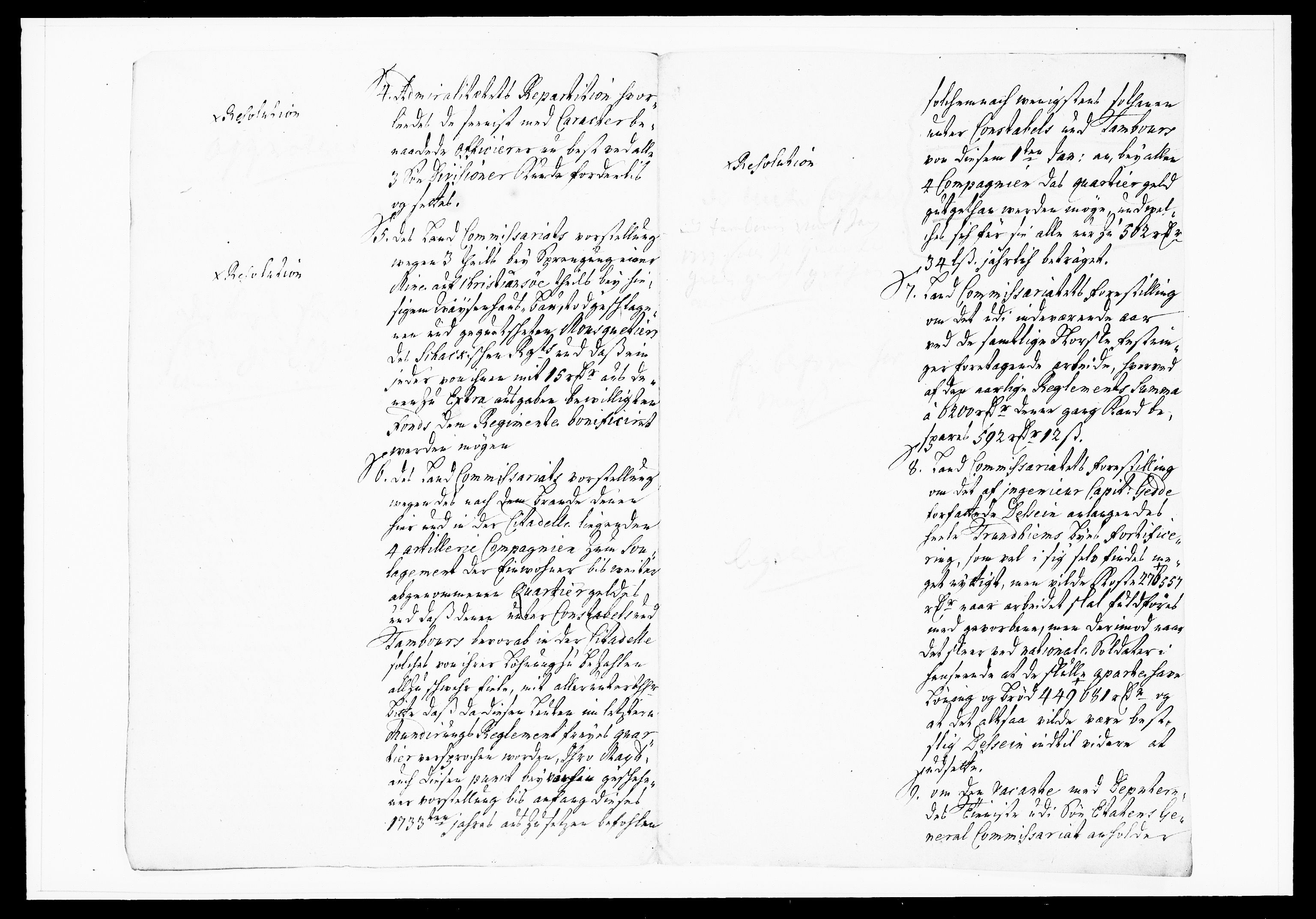 Krigskollegiet, Krigskancelliet, DRA/A-0006/-/1108-1113: Refererede sager, 1733, p. 15