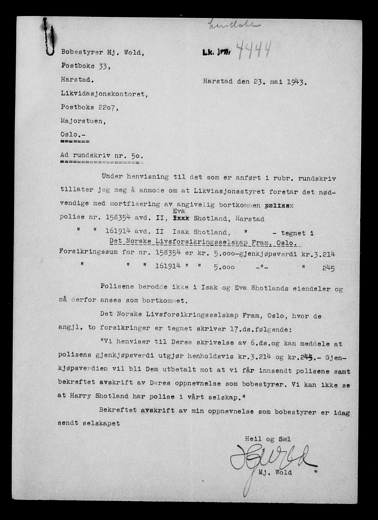 Justisdepartementet, Tilbakeføringskontoret for inndratte formuer, AV/RA-S-1564/H/Hc/Hcc/L0986: --, 1945-1947, p. 66