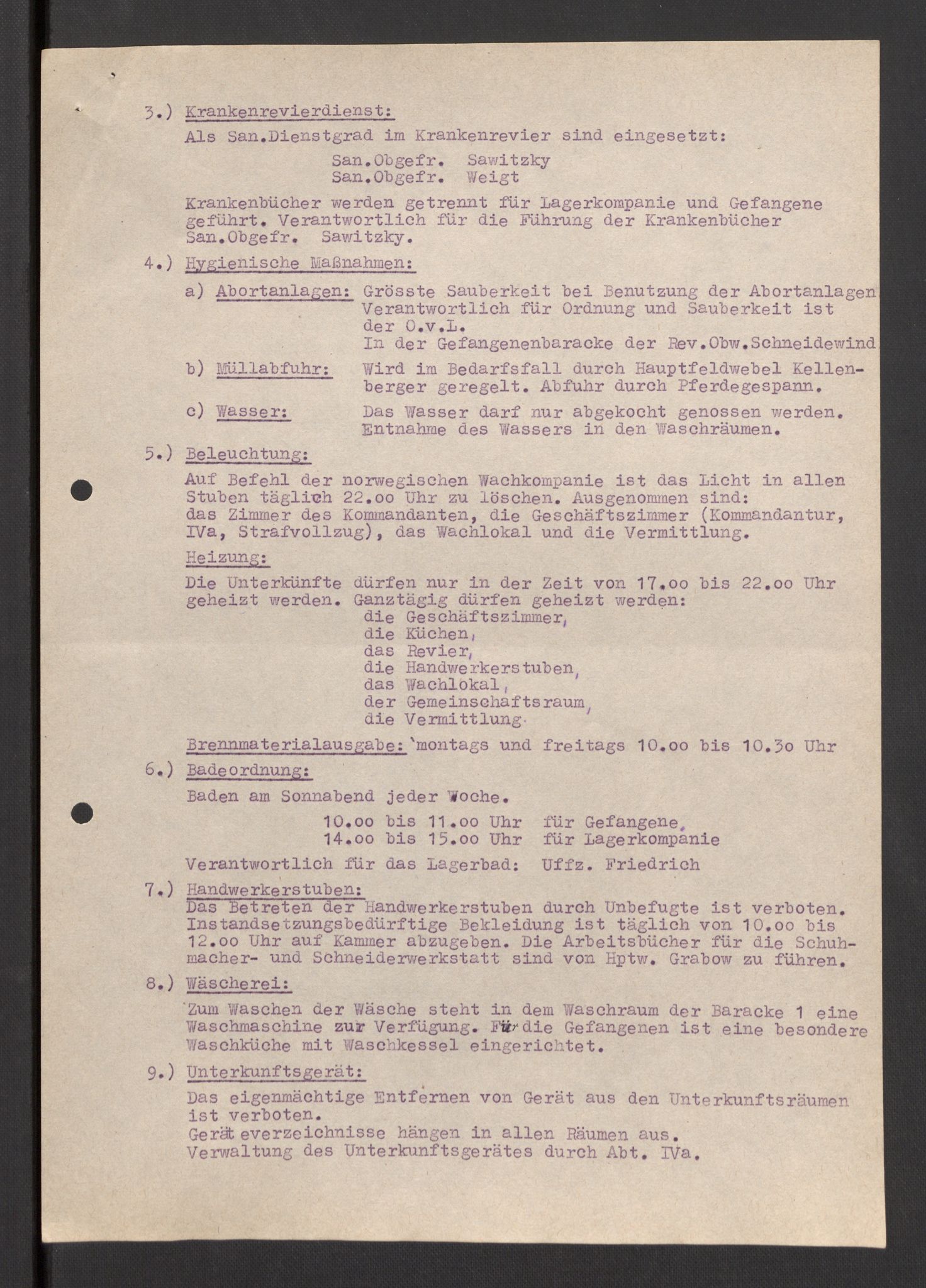 Deutscher Oberbefehlshaber Norwegen (DOBN), AV/RA-RAFA-2197/D/Dja/L0070/0001: DBO Abt. 1a / Lagerordnungen, 1946