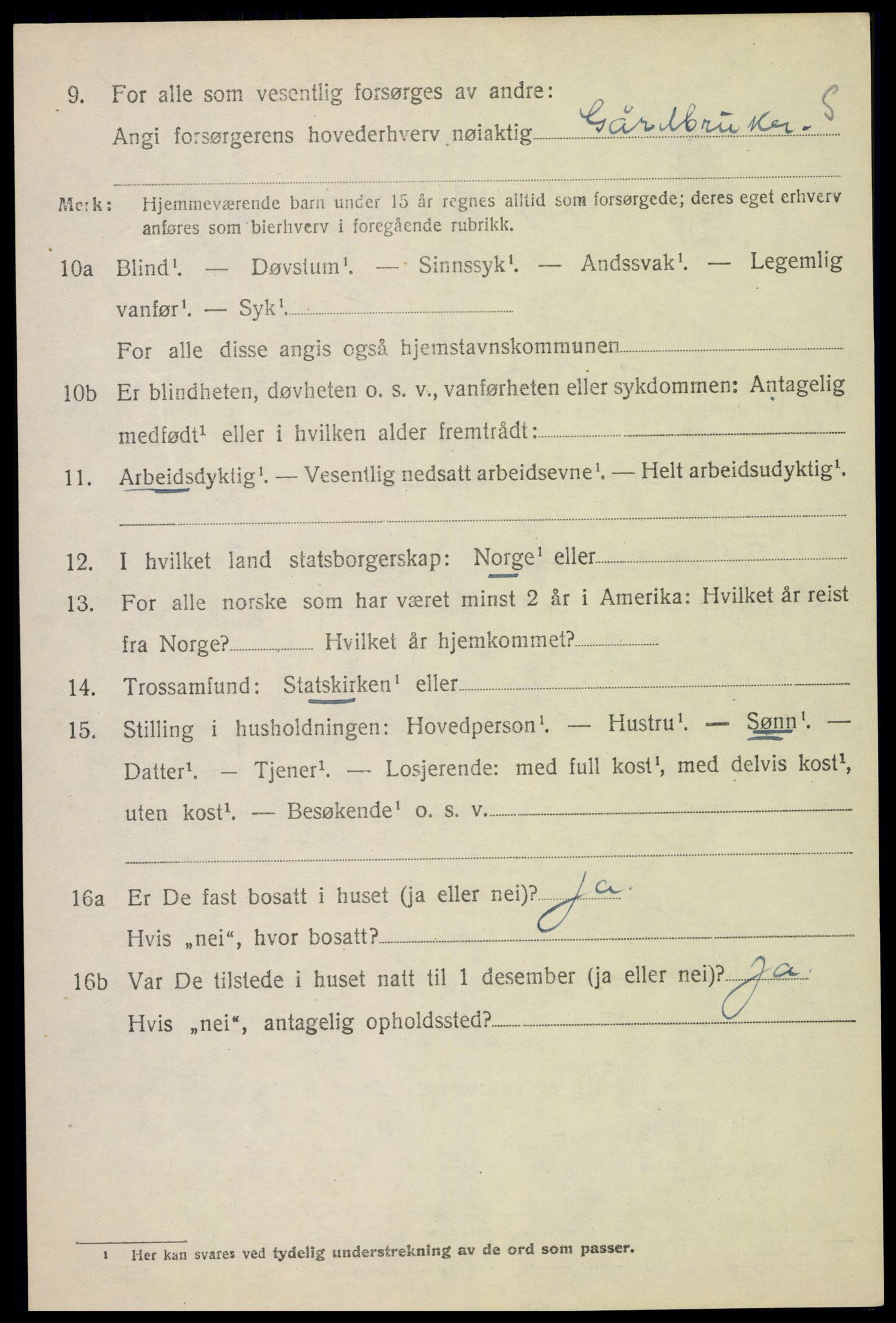 SAH, 1920 census for Nes (Hedmark), 1920, p. 7535