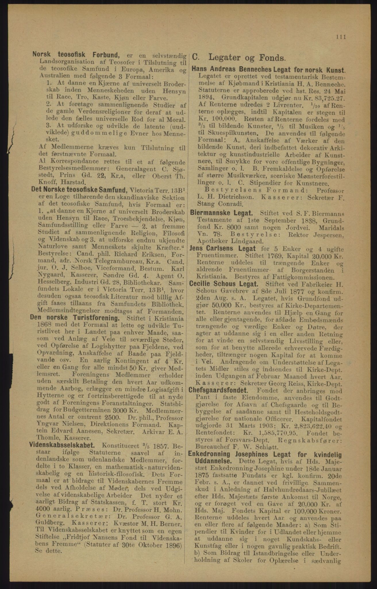 Kristiania/Oslo adressebok, PUBL/-, 1905, p. 111