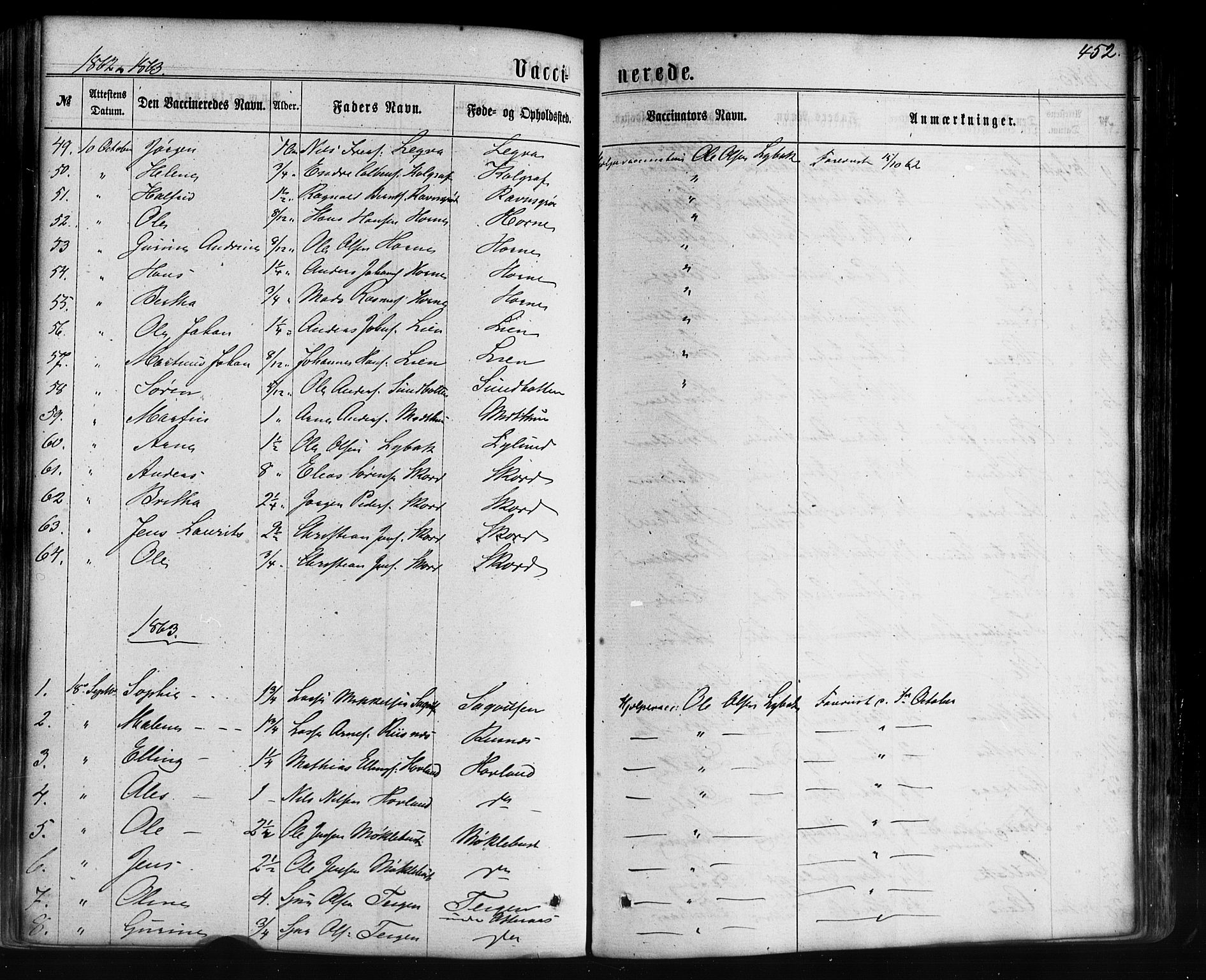 Hyllestad sokneprestembete, SAB/A-80401: Parish register (official) no. A 1, 1861-1886, p. 452