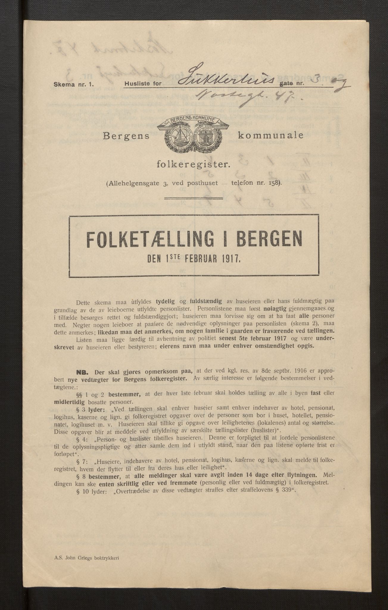 SAB, Municipal Census 1917 for Bergen, 1917, p. 39637