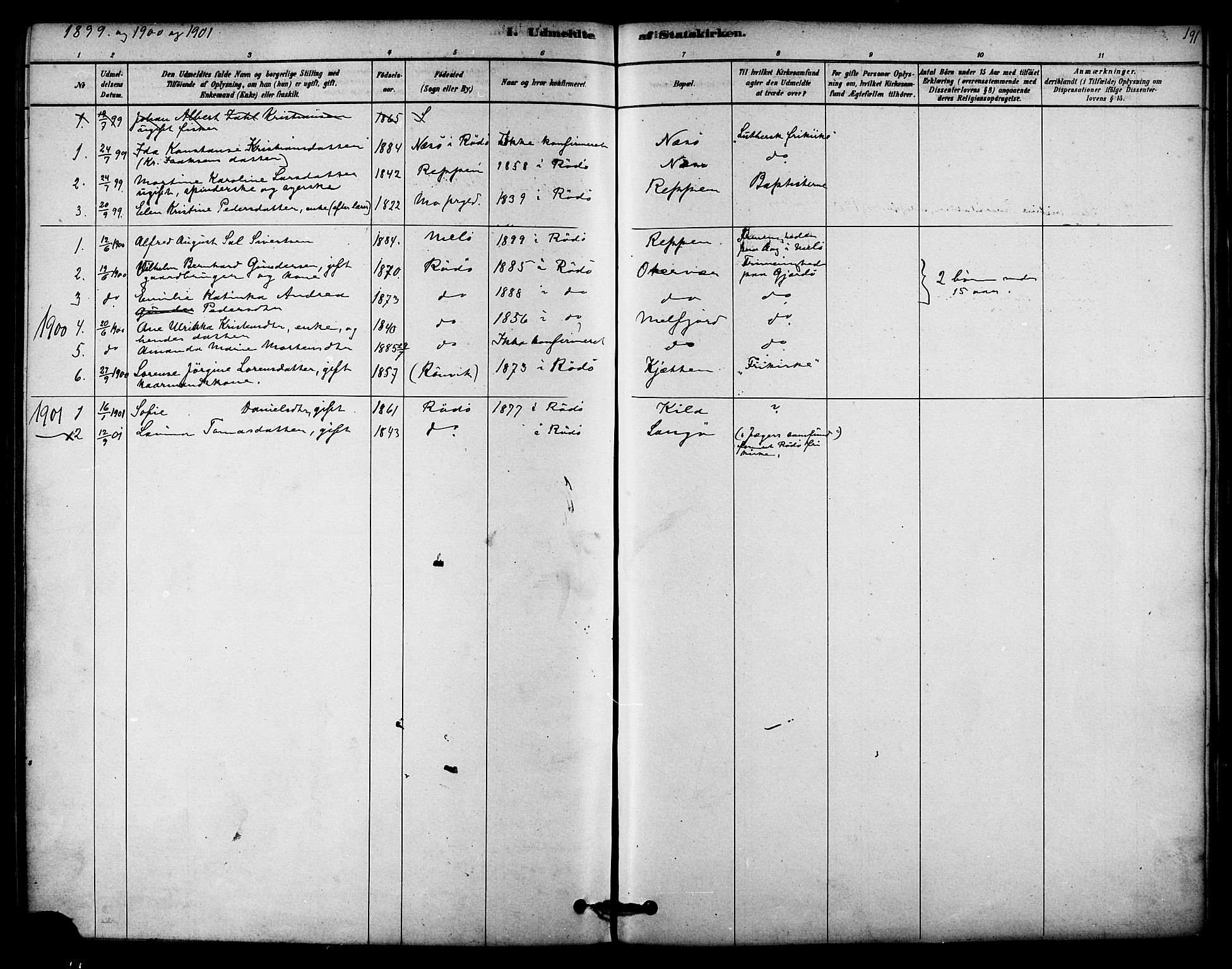 Ministerialprotokoller, klokkerbøker og fødselsregistre - Nordland, SAT/A-1459/841/L0609: Parish register (official) no. 841A13, 1878-1902, p. 191