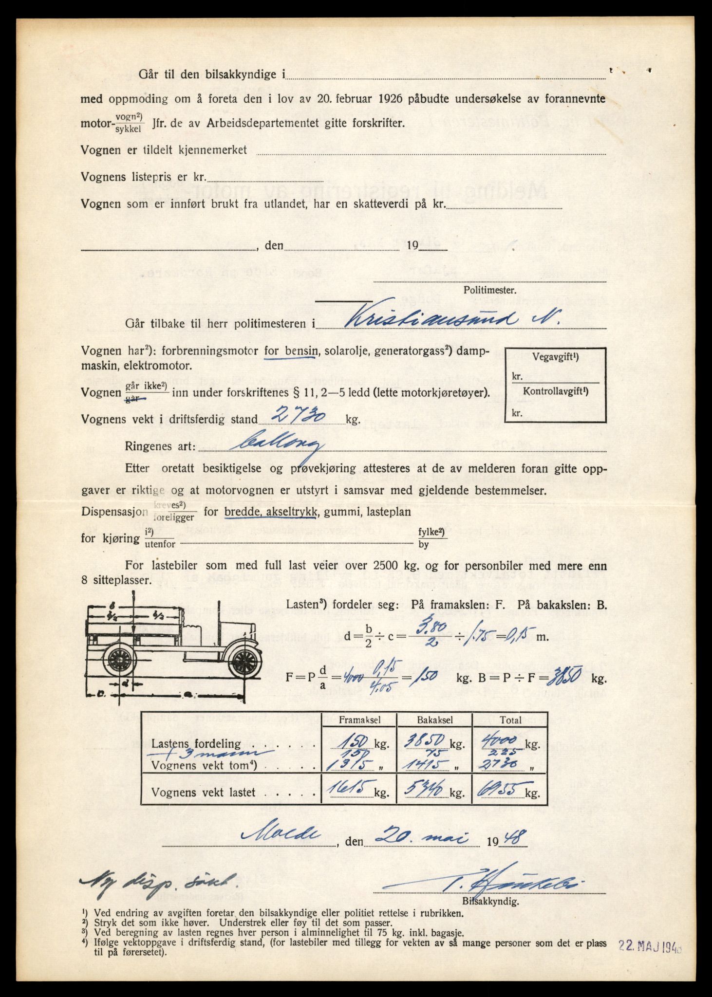 Møre og Romsdal vegkontor - Ålesund trafikkstasjon, SAT/A-4099/F/Fe/L0015: Registreringskort for kjøretøy T 1700 - T 1850, 1927-1998, p. 22