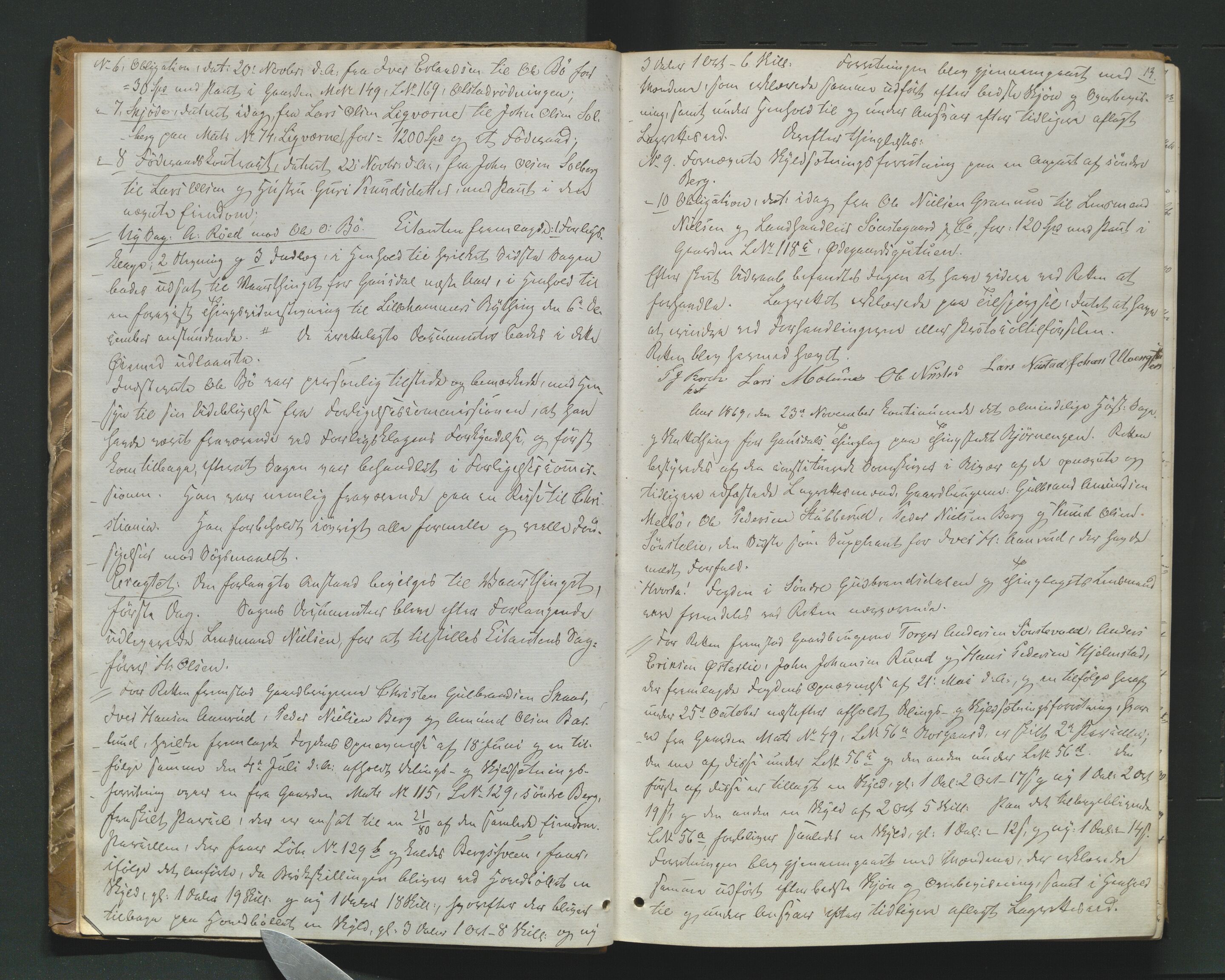 Sør-Gudbrandsdal tingrett, AV/SAH-TING-004/G/Gb/Gba/L0024: Tingbok, 1869-1874, p. 12-13