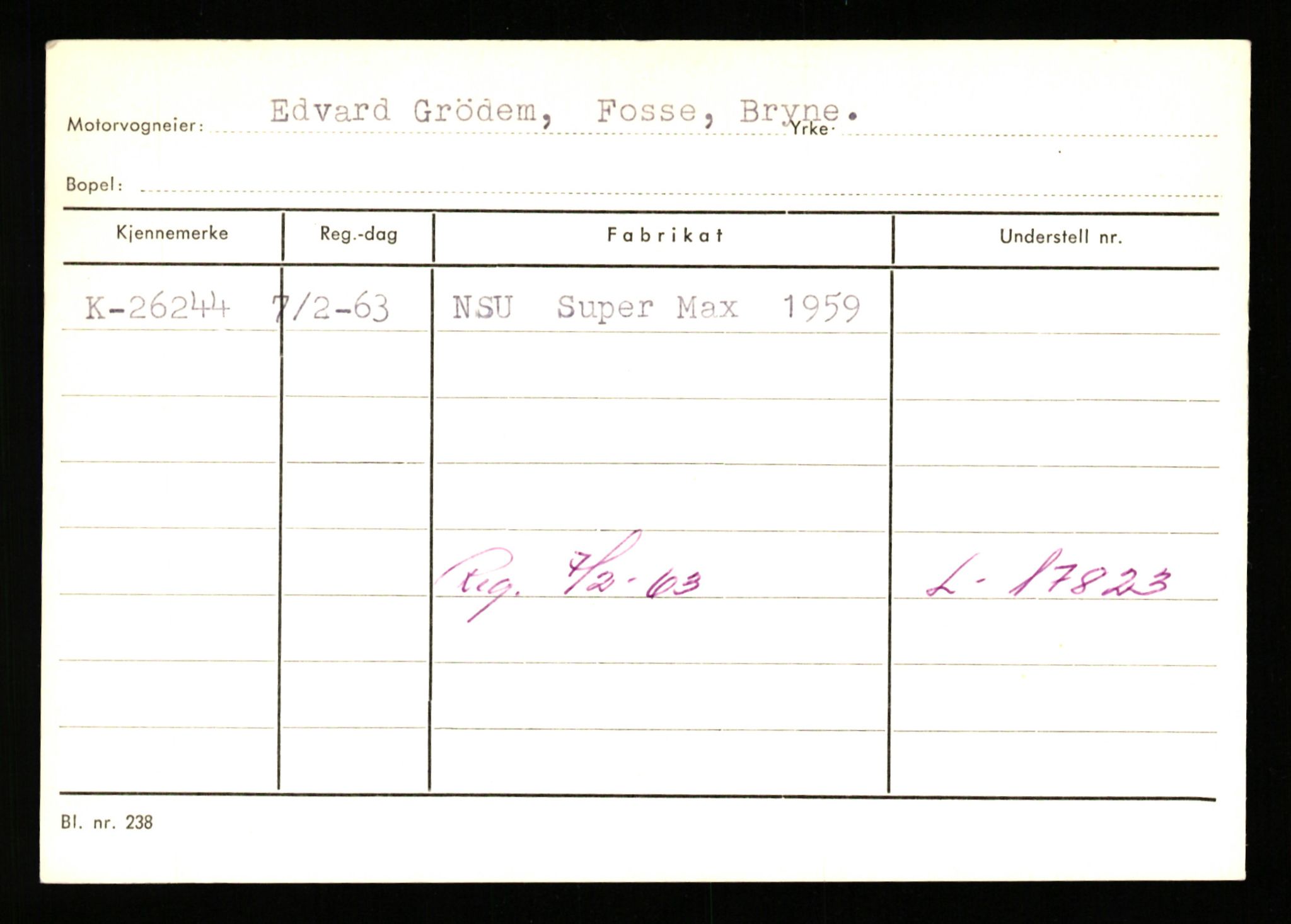 Stavanger trafikkstasjon, AV/SAST-A-101942/0/G/L0005: Registreringsnummer: 23000 - 34245, 1930-1971, p. 1097