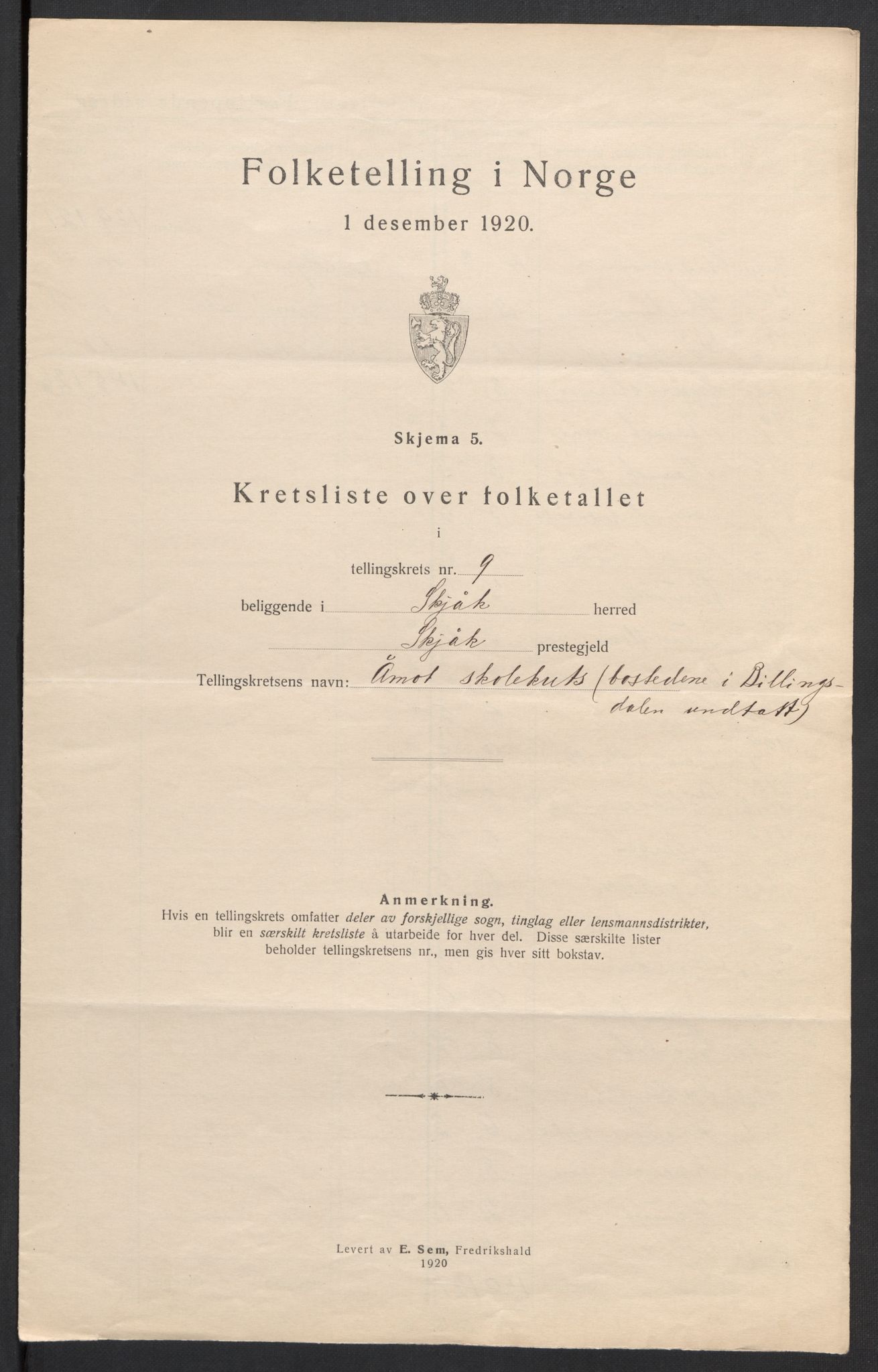 SAH, 1920 census for Skjåk, 1920, p. 30