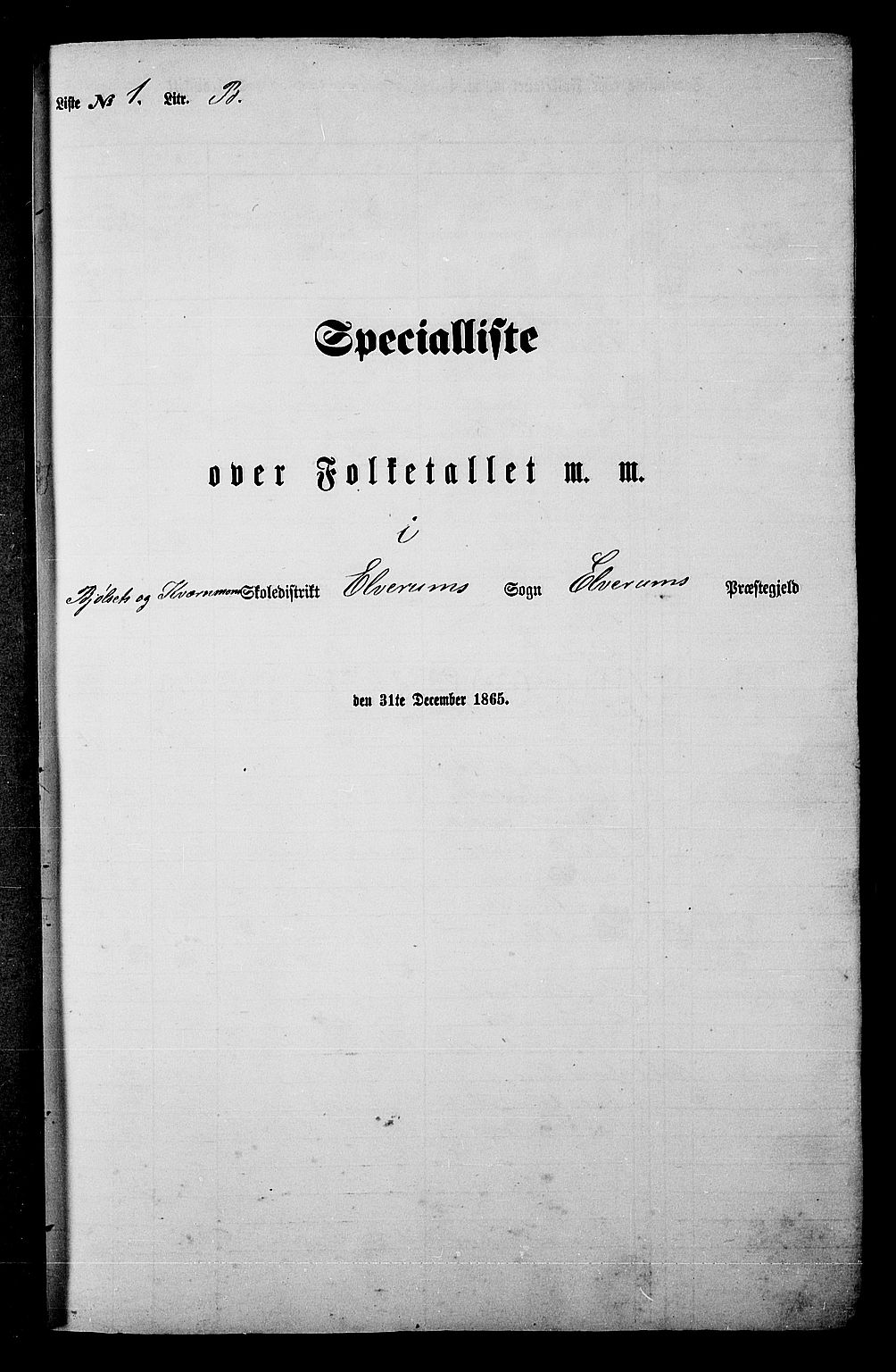 RA, 1865 census for Elverum, 1865, p. 24