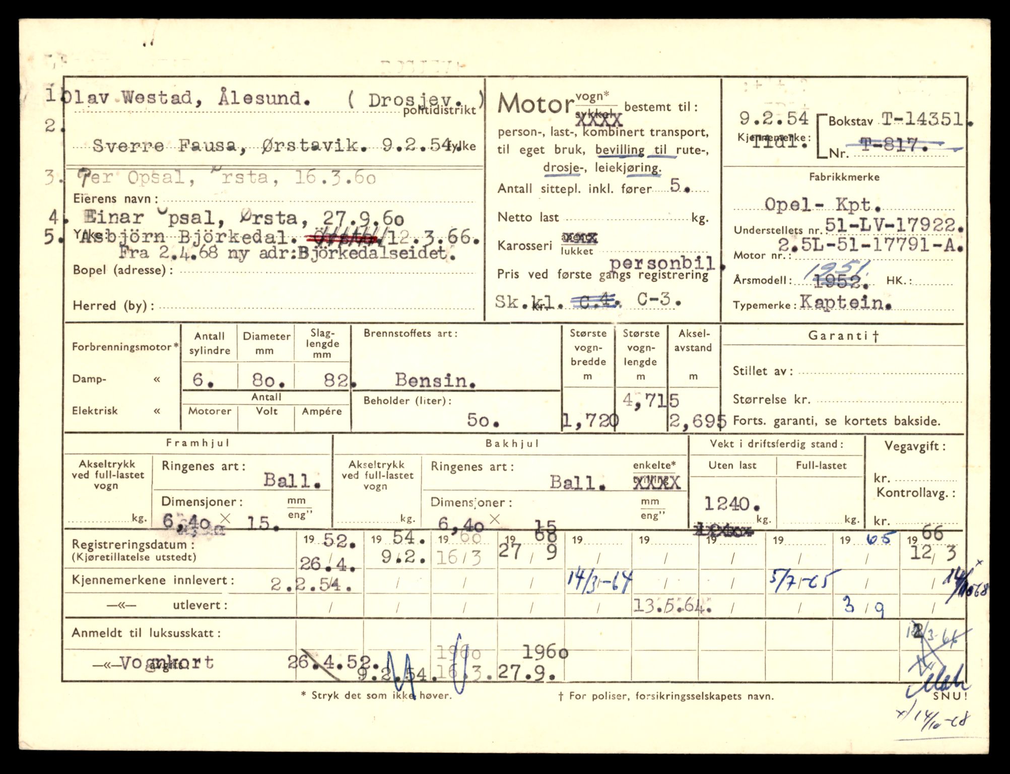 Møre og Romsdal vegkontor - Ålesund trafikkstasjon, AV/SAT-A-4099/F/Fe/L0045: Registreringskort for kjøretøy T 14320 - T 14444, 1927-1998, p. 811