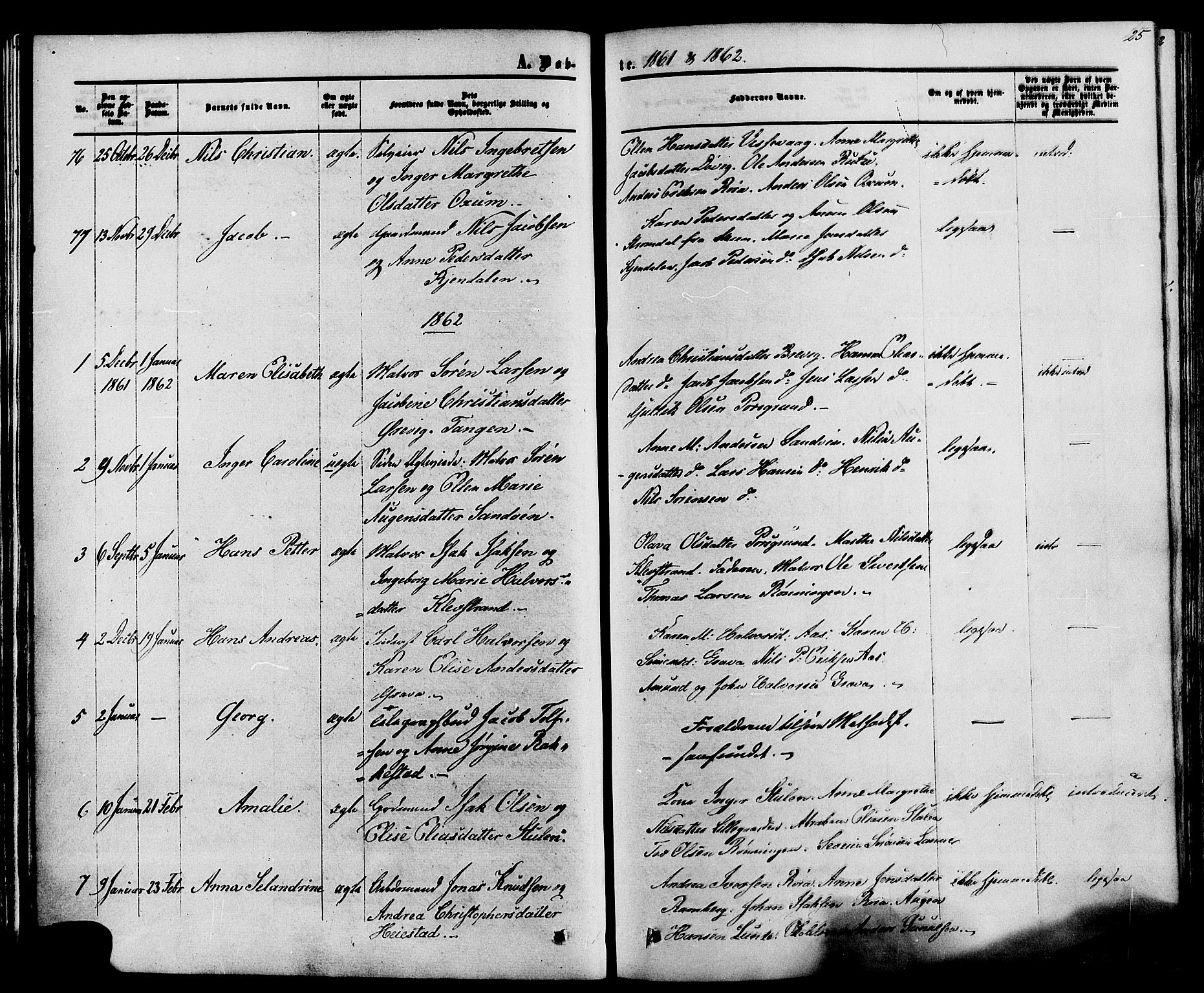 Eidanger kirkebøker, SAKO/A-261/F/Fa/L0010: Parish register (official) no. 10, 1859-1874, p. 25
