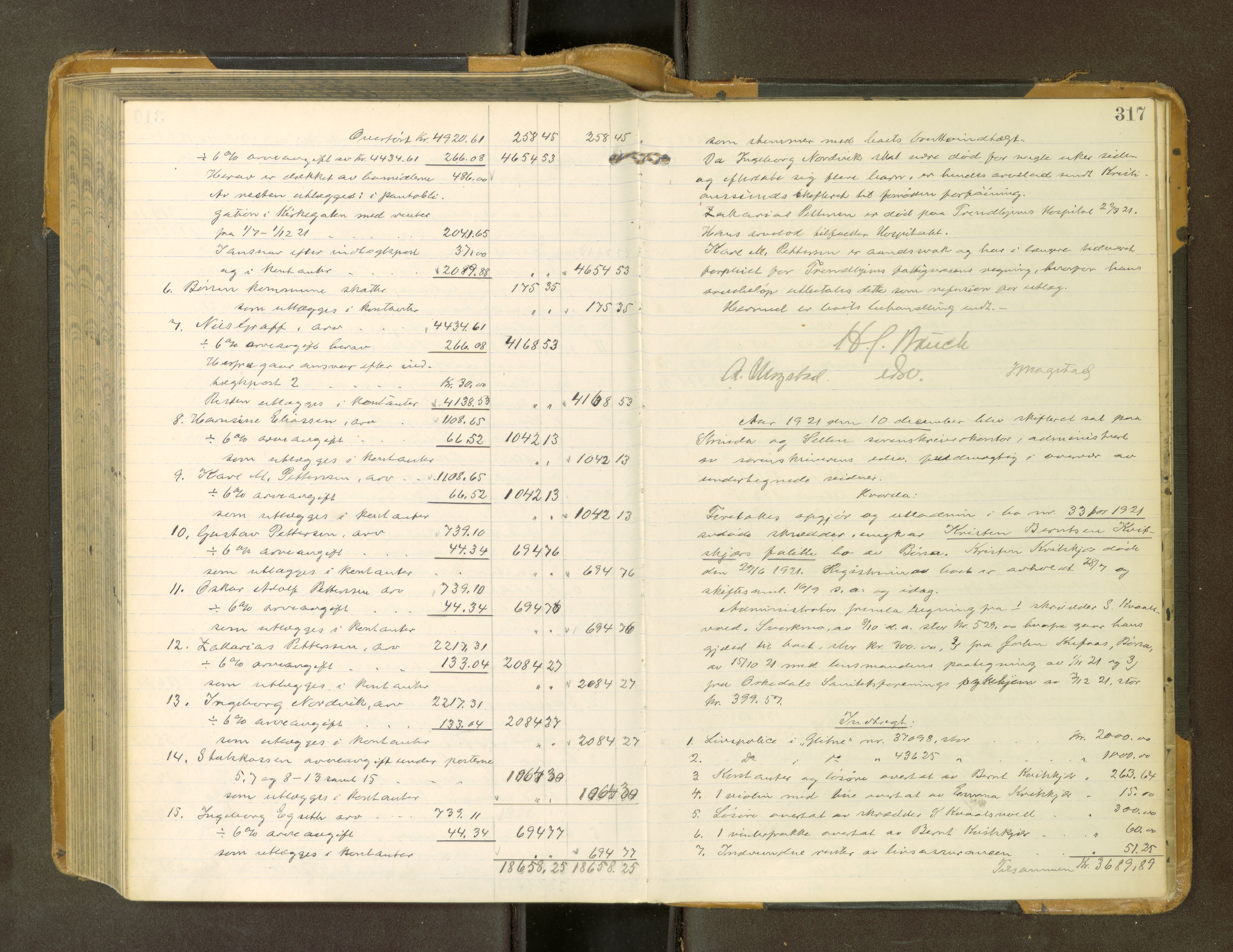 Strinda og Selbu sorenskriveri, AV/SAT-A-0015/3/3A/3Aa/L0018: Skifteutlodningsprot., 1915-1921, p. 317