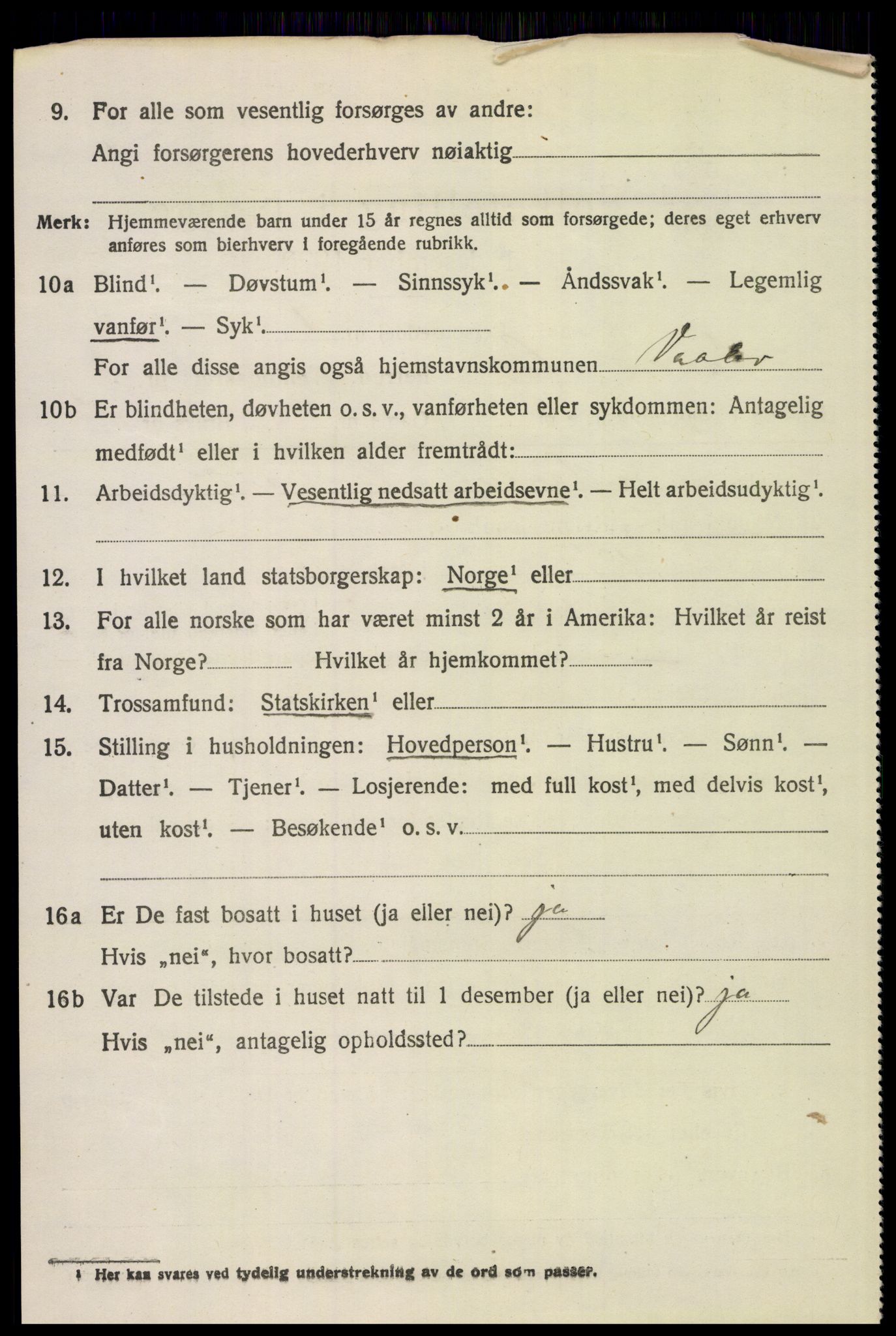 SAH, 1920 census for Våler (Hedmark), 1920, p. 4376