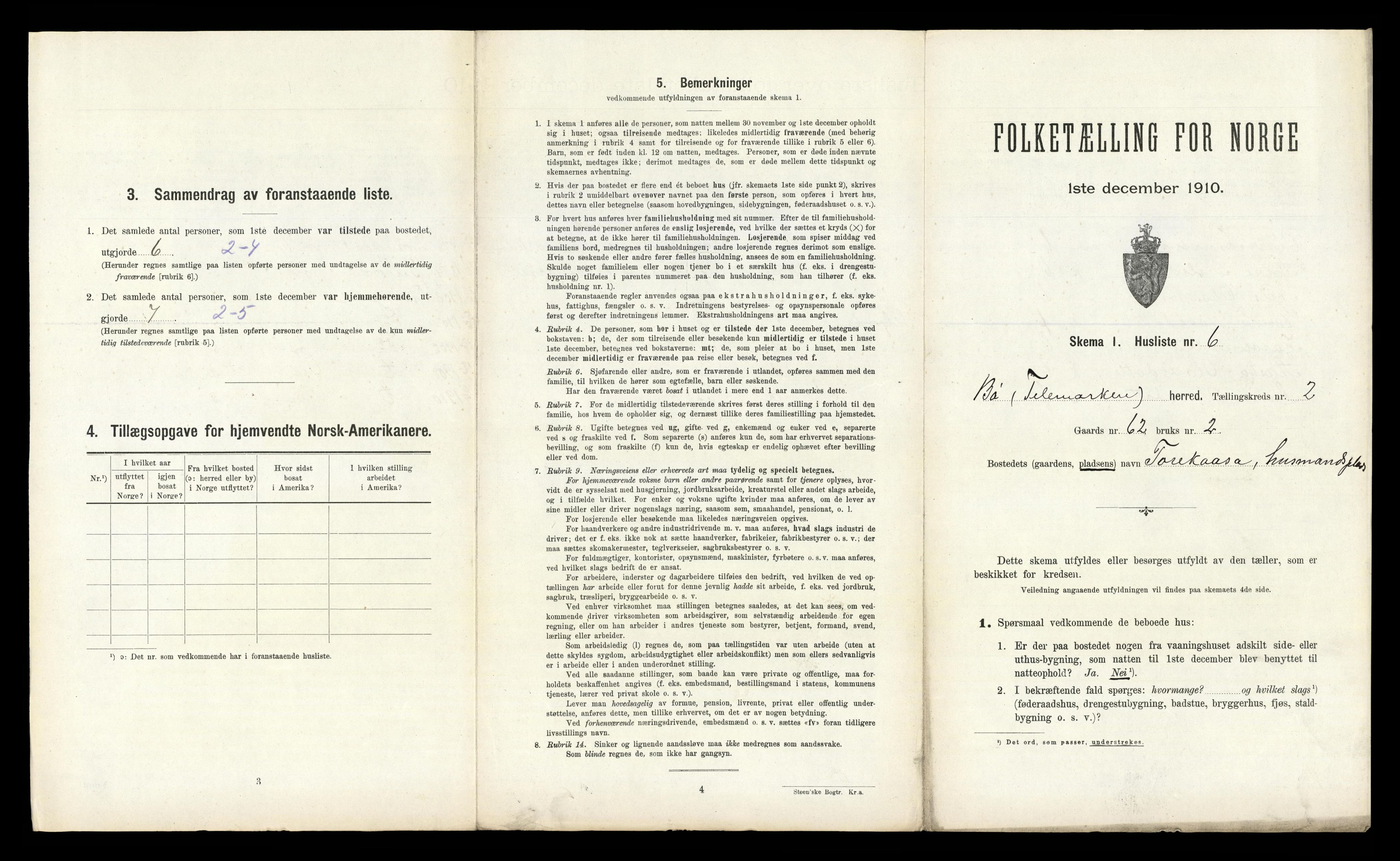 RA, 1910 census for Bø, 1910, p. 265