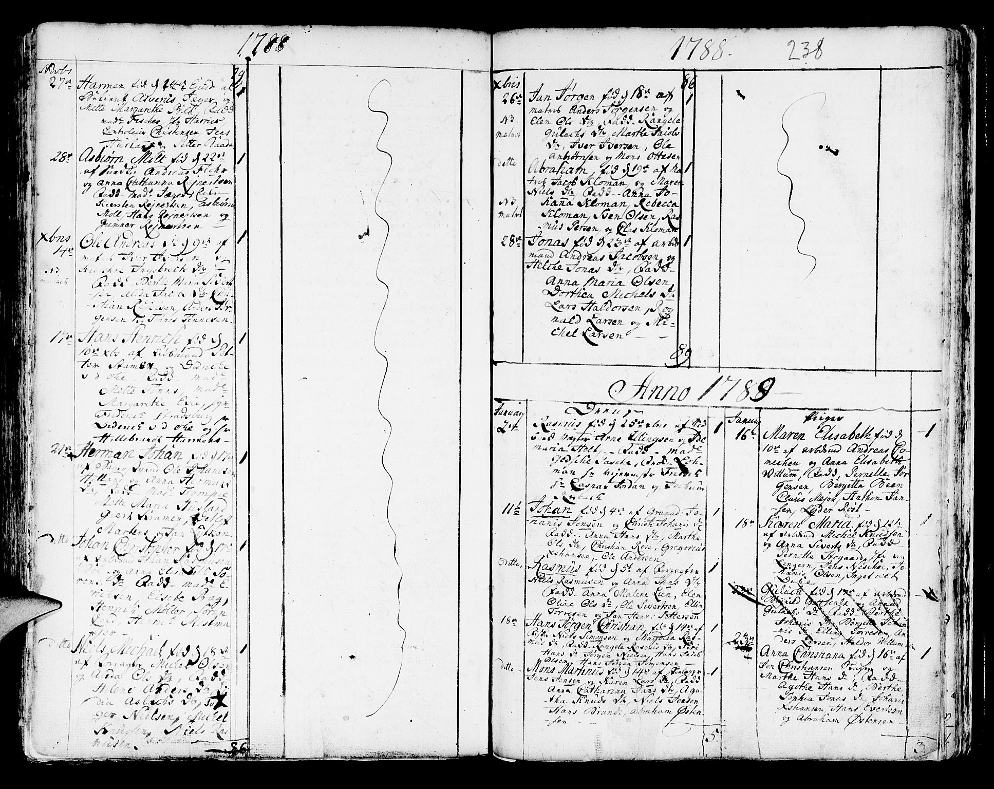 Korskirken sokneprestembete, AV/SAB-A-76101/H/Haa/L0005: Parish register (official) no. A 5, 1751-1789, p. 238