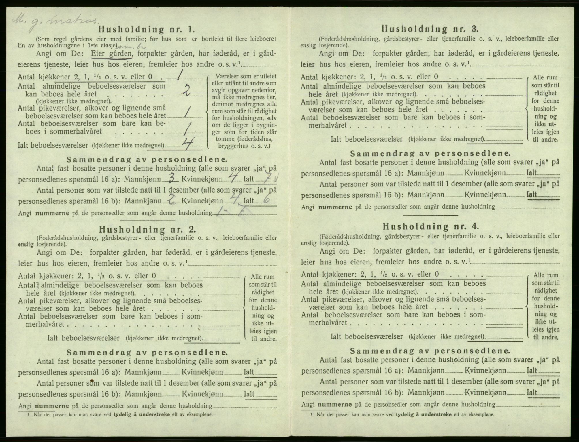 SAB, 1920 census for Jondal, 1920, p. 423