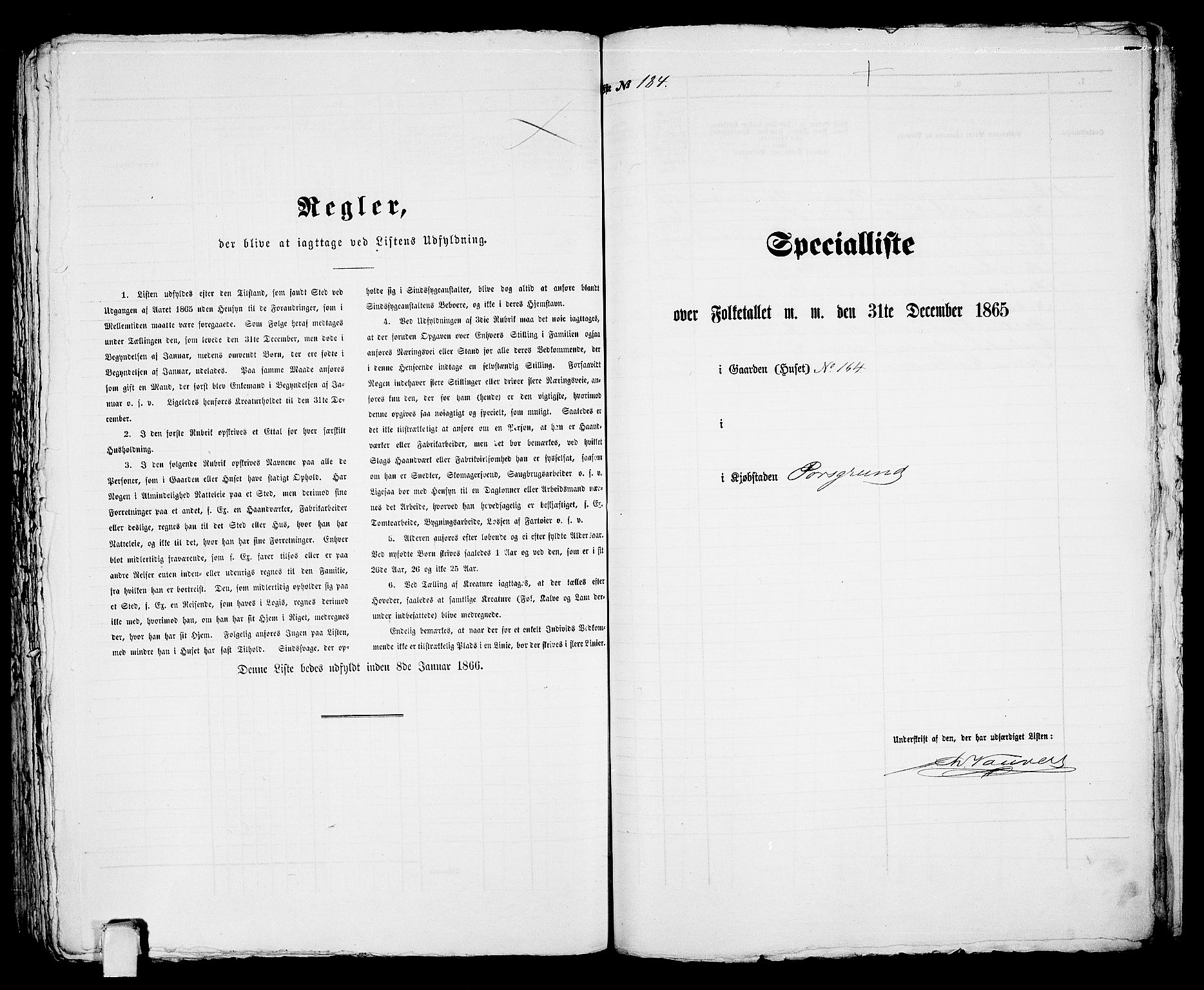 RA, 1865 census for Porsgrunn, 1865, p. 376