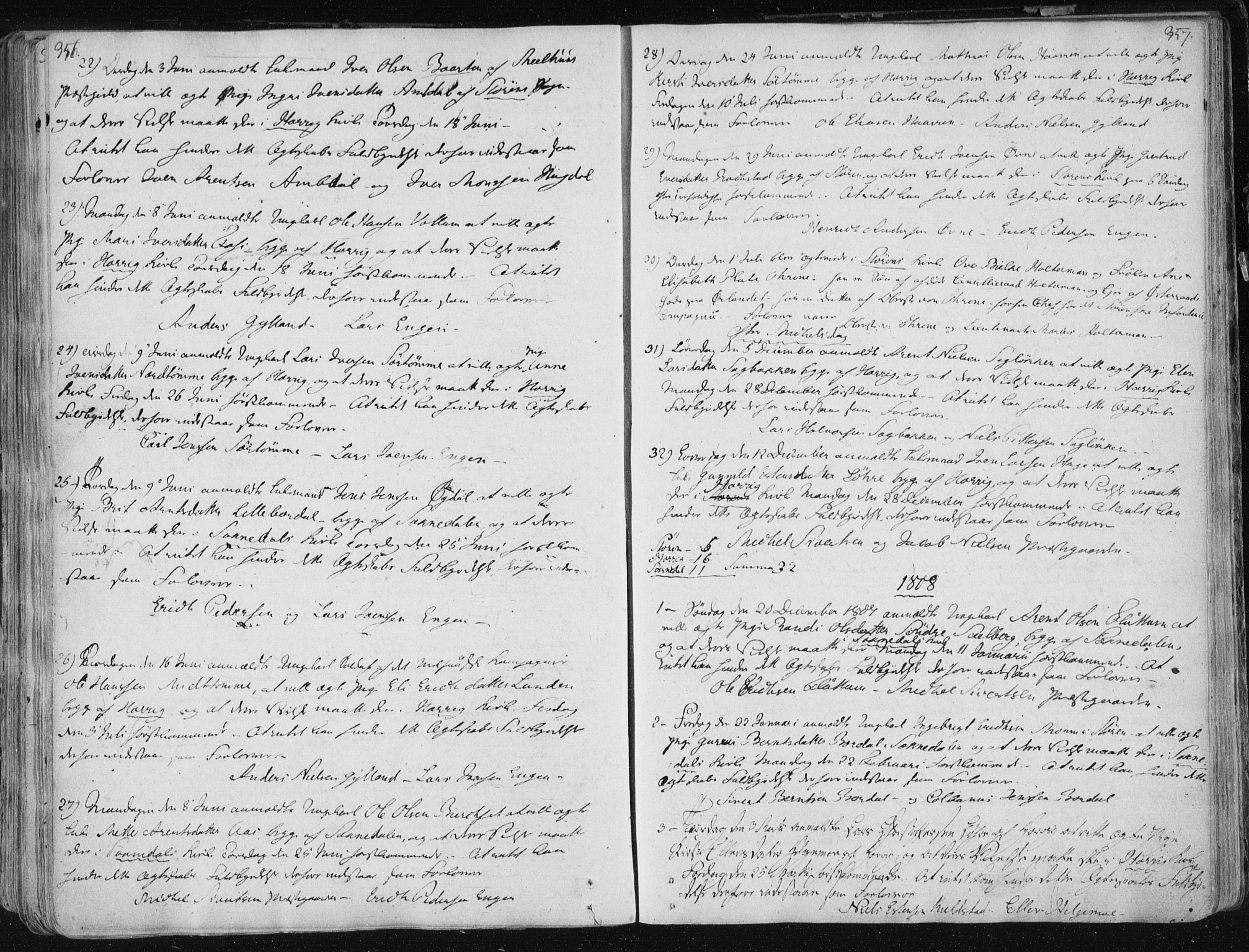 Ministerialprotokoller, klokkerbøker og fødselsregistre - Sør-Trøndelag, AV/SAT-A-1456/687/L0992: Parish register (official) no. 687A03 /1, 1788-1815, p. 356-357