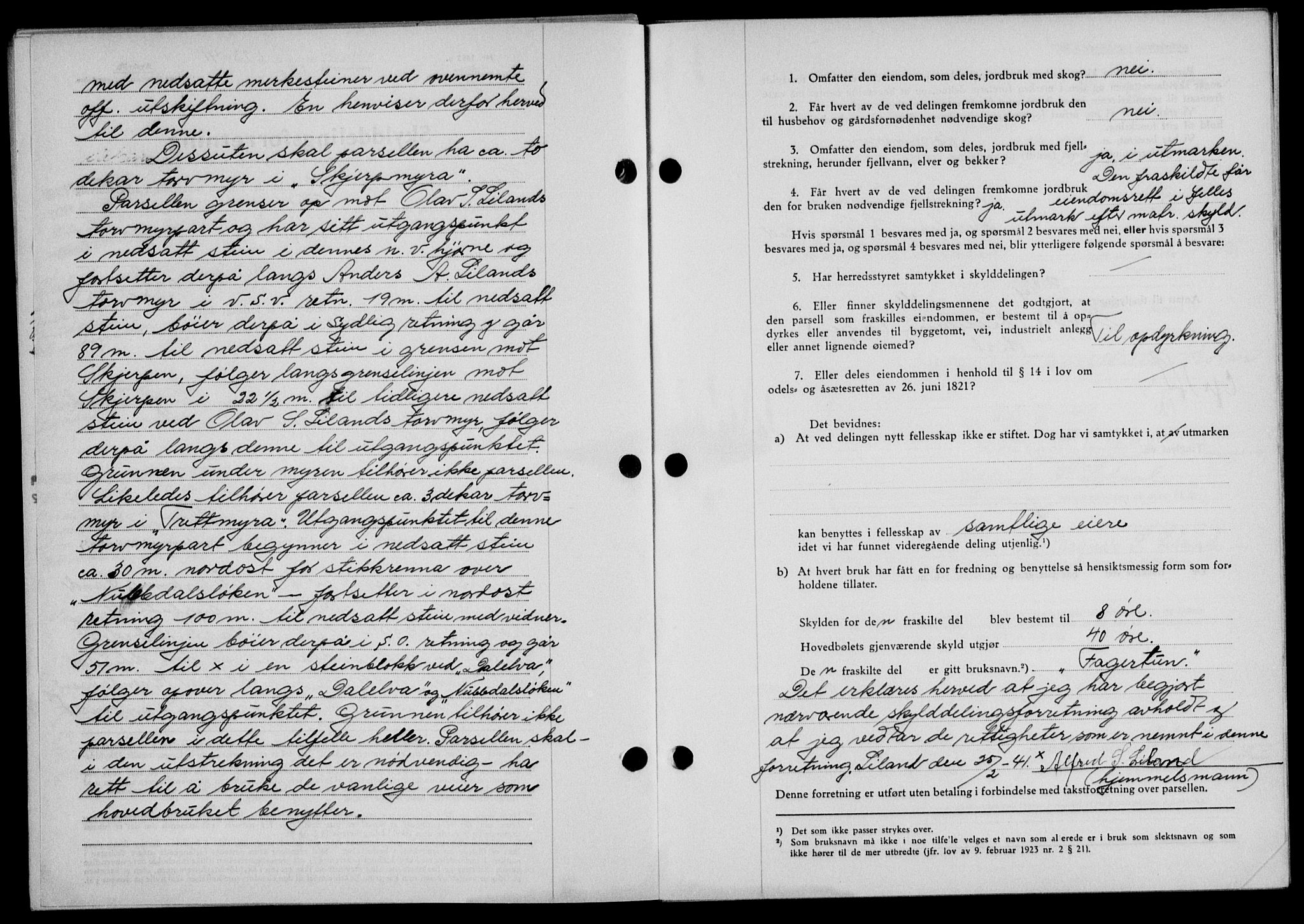 Lofoten sorenskriveri, SAT/A-0017/1/2/2C/L0008a: Mortgage book no. 8a, 1940-1941, Diary no: : 623/1941