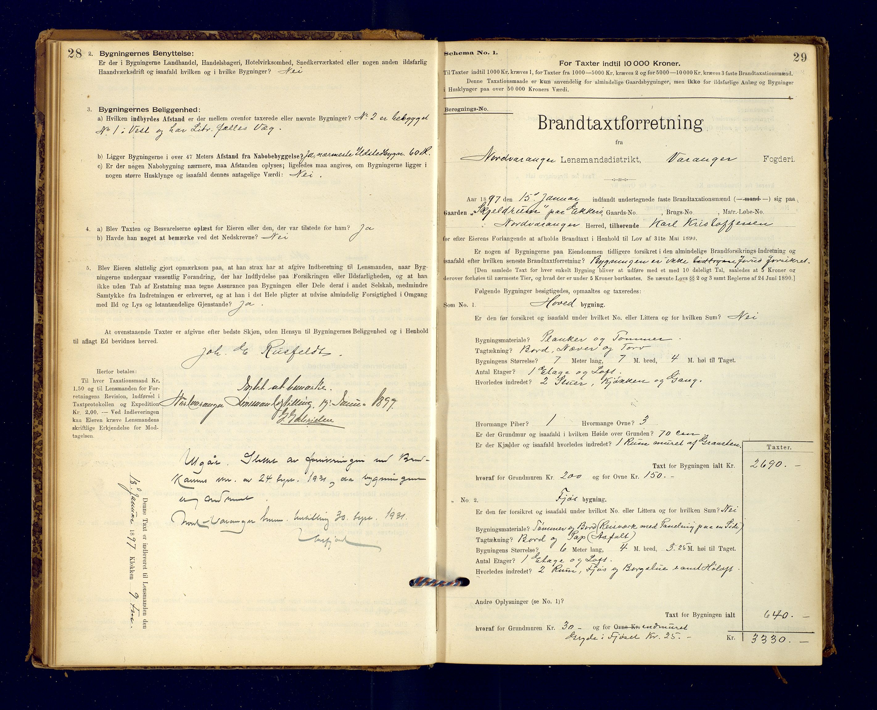 Nord-Varanger (Vadsø) lensmannskontor, AV/SATØ-S-1166/1/Fp/Fpb/L0198: Branntakstprotokoller, 1895-1913, p. 28-29